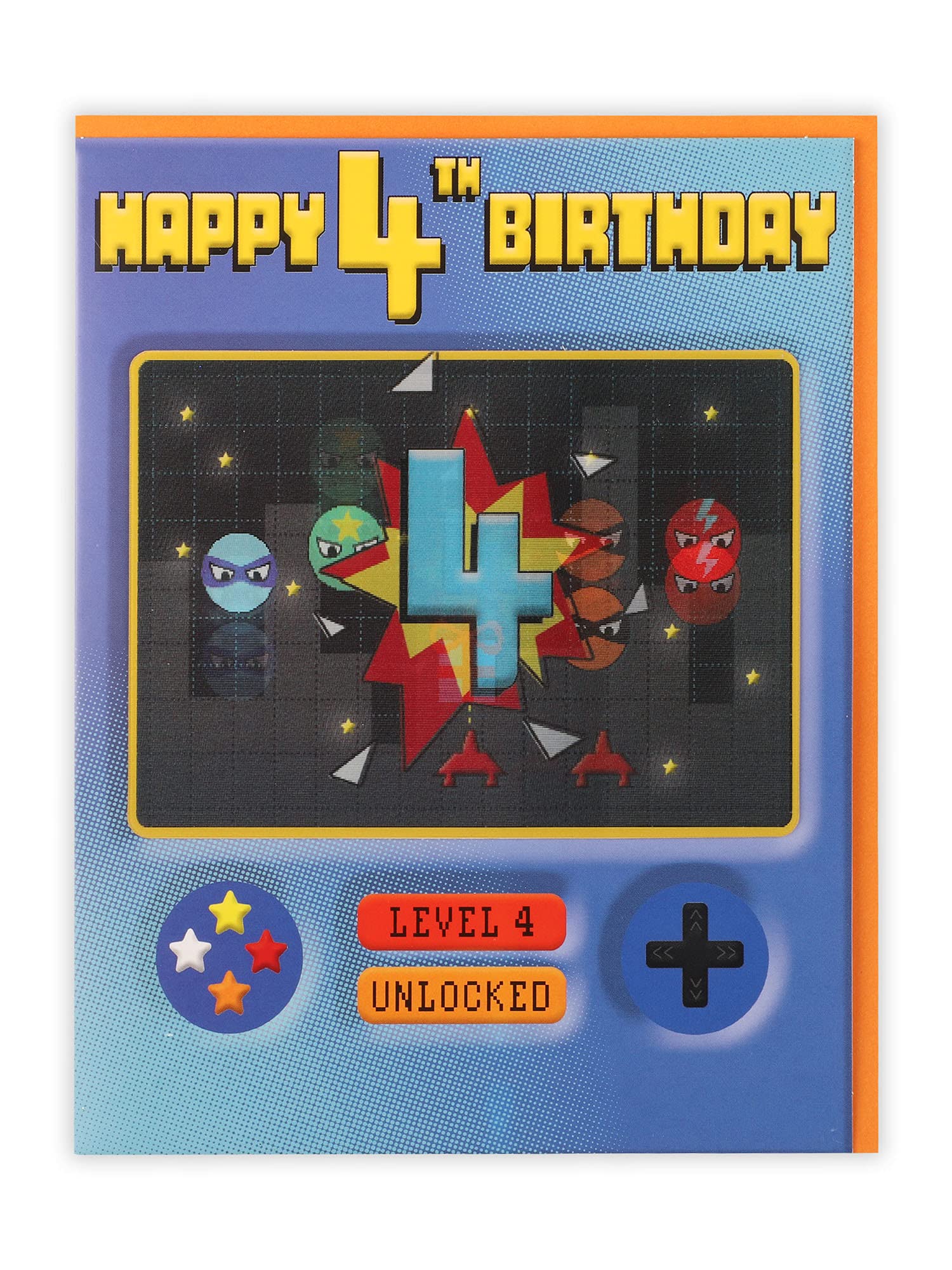 Yellow Digger 4th Birthday Card