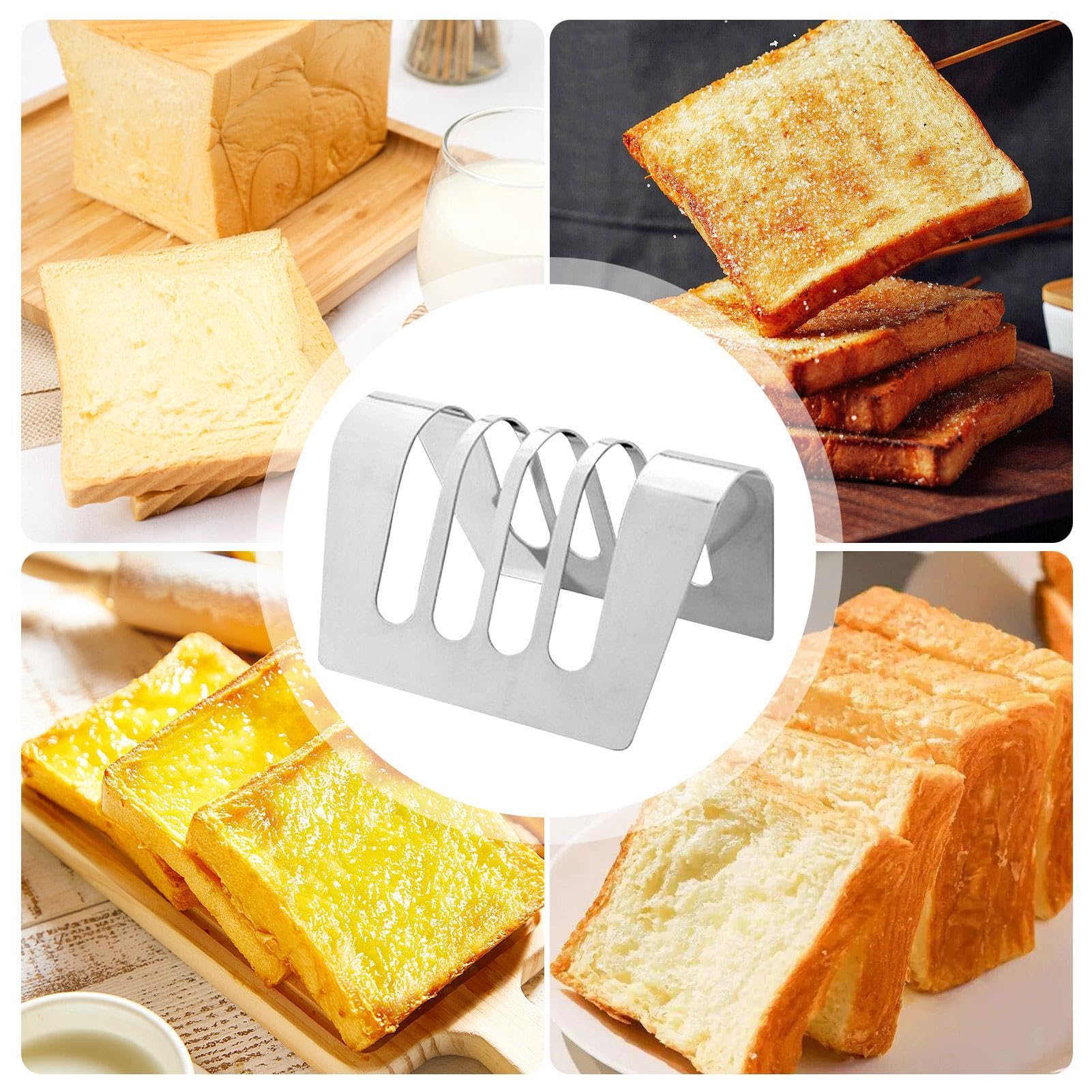Griglia per toast a 4 fette | Porta toast in acciaio inossidabile a 4 o 6