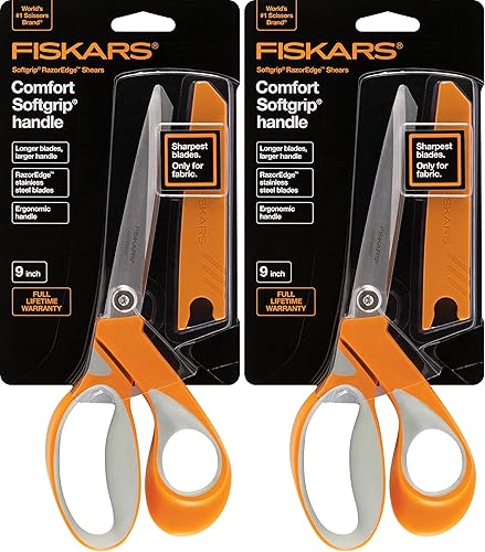 Miniatura 5 de Fiskars Crafts 8195 RazorEdge Softgrip - Tijeras de tela, 9 pulgadas