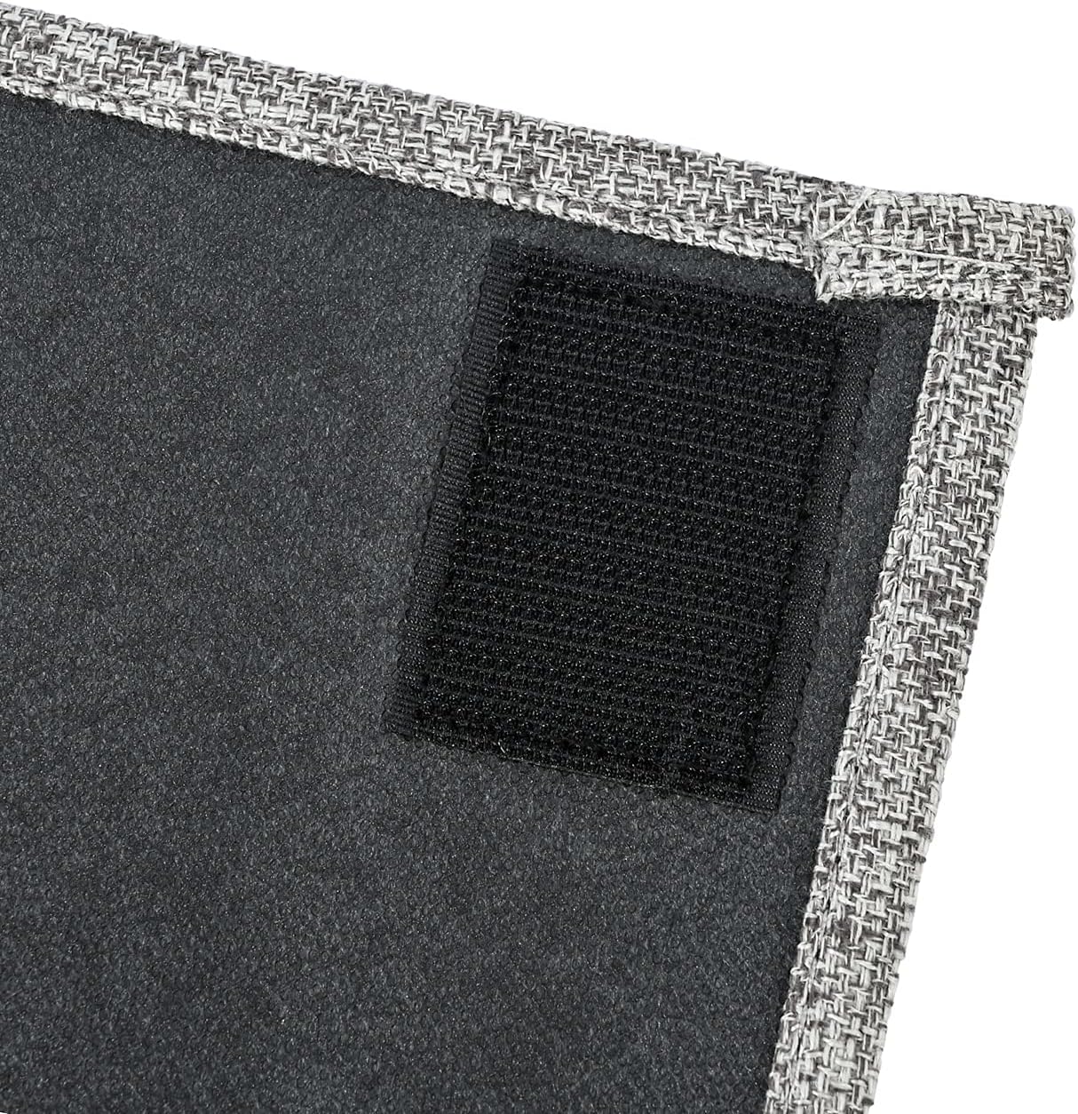 Linen 4 Pockets Bedside Caddy, Bedside Storage Organizer for Magazine, Remotes, Phone (Classic Grey) - Image 5