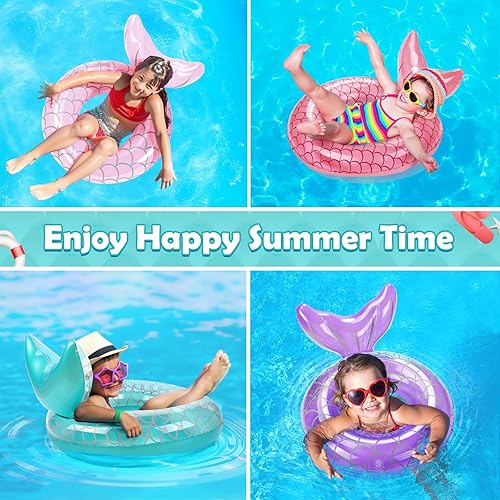 Miniatura 5 de HeySplash Pool Floats Kids, Inflatable Swimming Ring Swim Tube Floaties, Summer Water Fun Beach Party Swimming Pool Toys for Kids Children Water