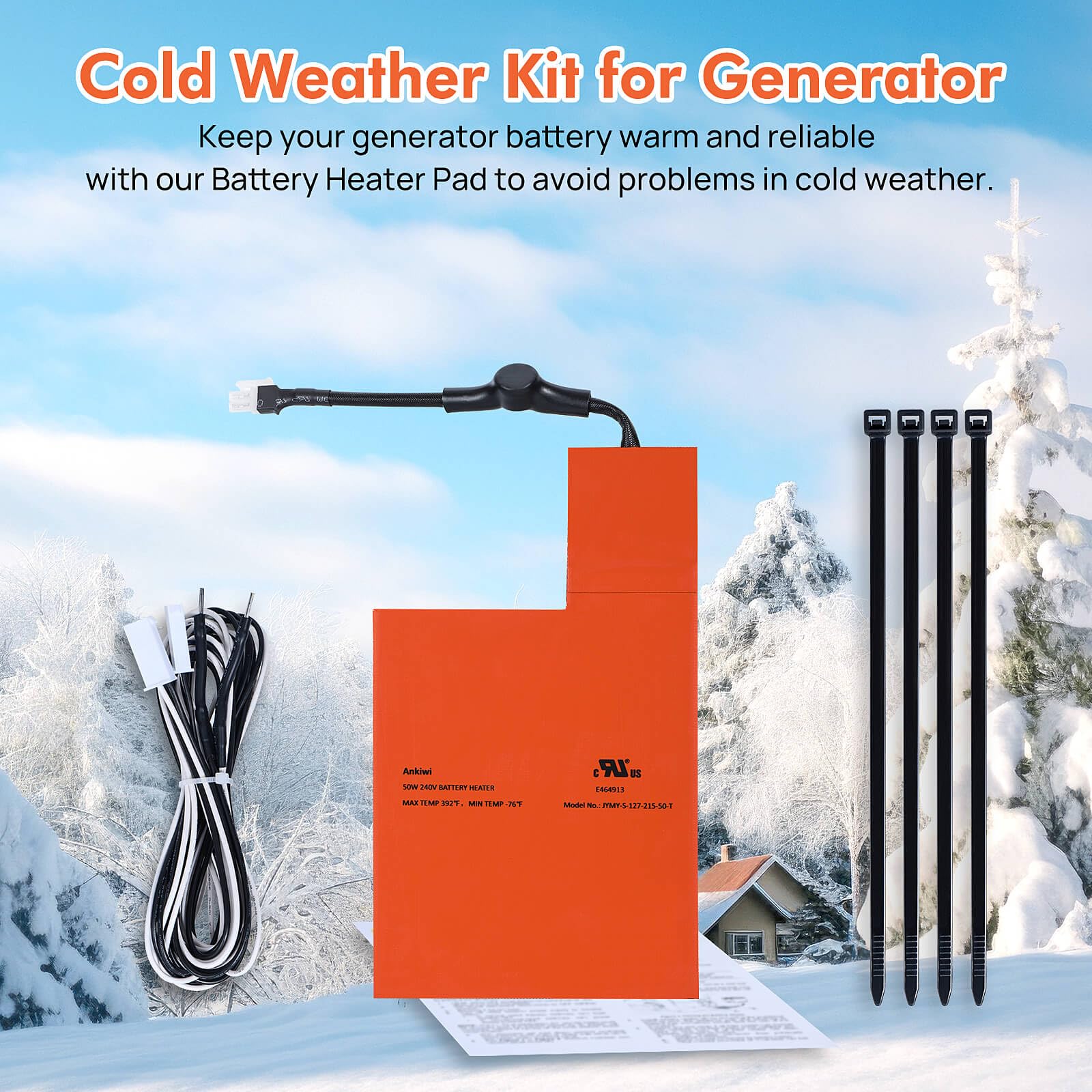 Amazon.com: Ankiwi Battery Heater Pad for Generac Generator, Battery Warmer  Pad for Generac 7101, Cold Weather Kit for 9kW-22kW Air-Cooled Standby  Generators : Patio, Lawn & Garden