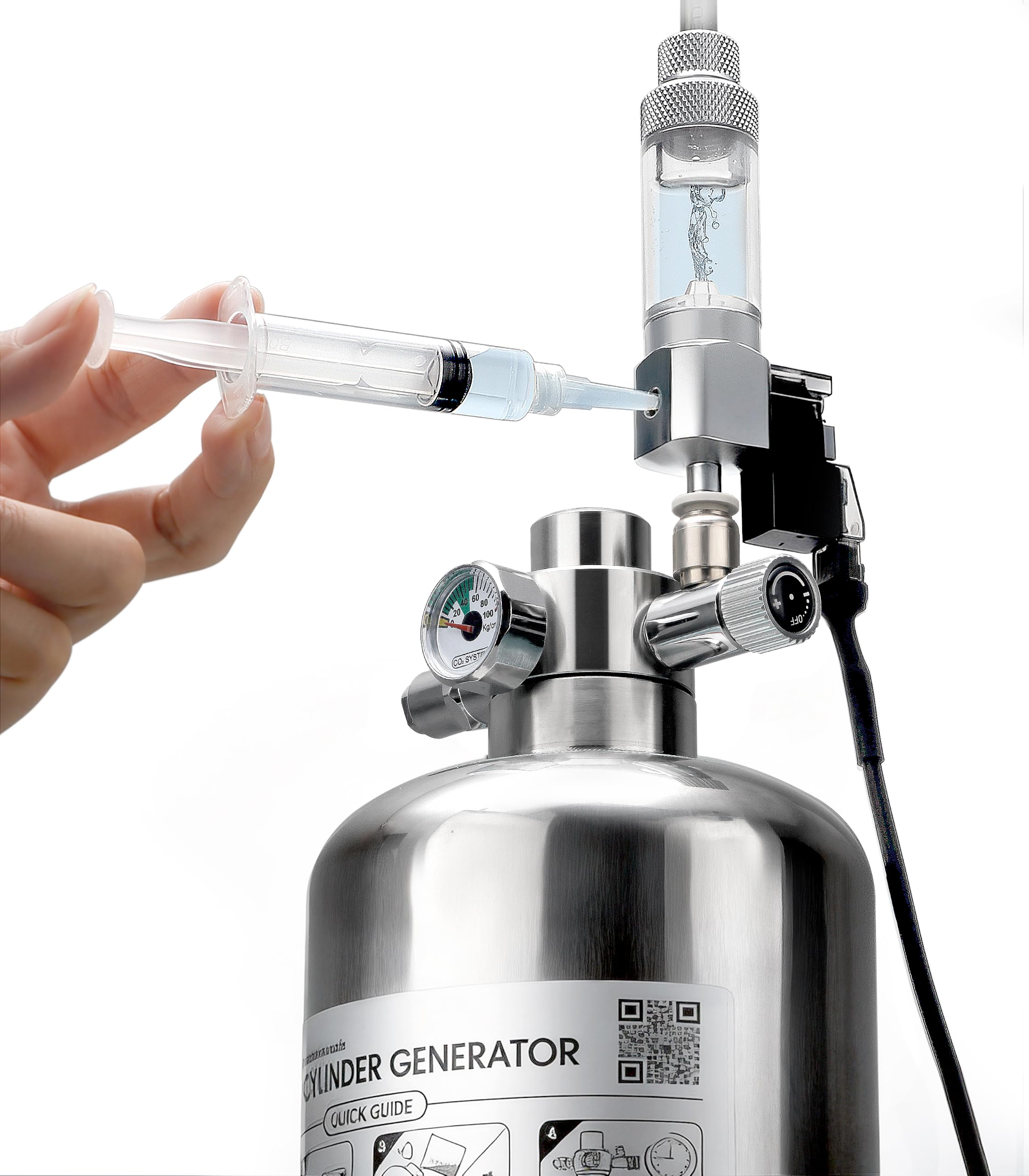 G700S - Kit generador de CO2 para acuario de 2,4 L, doble presión, versión mejorada máxima para materias primas de 400 g + 400 g