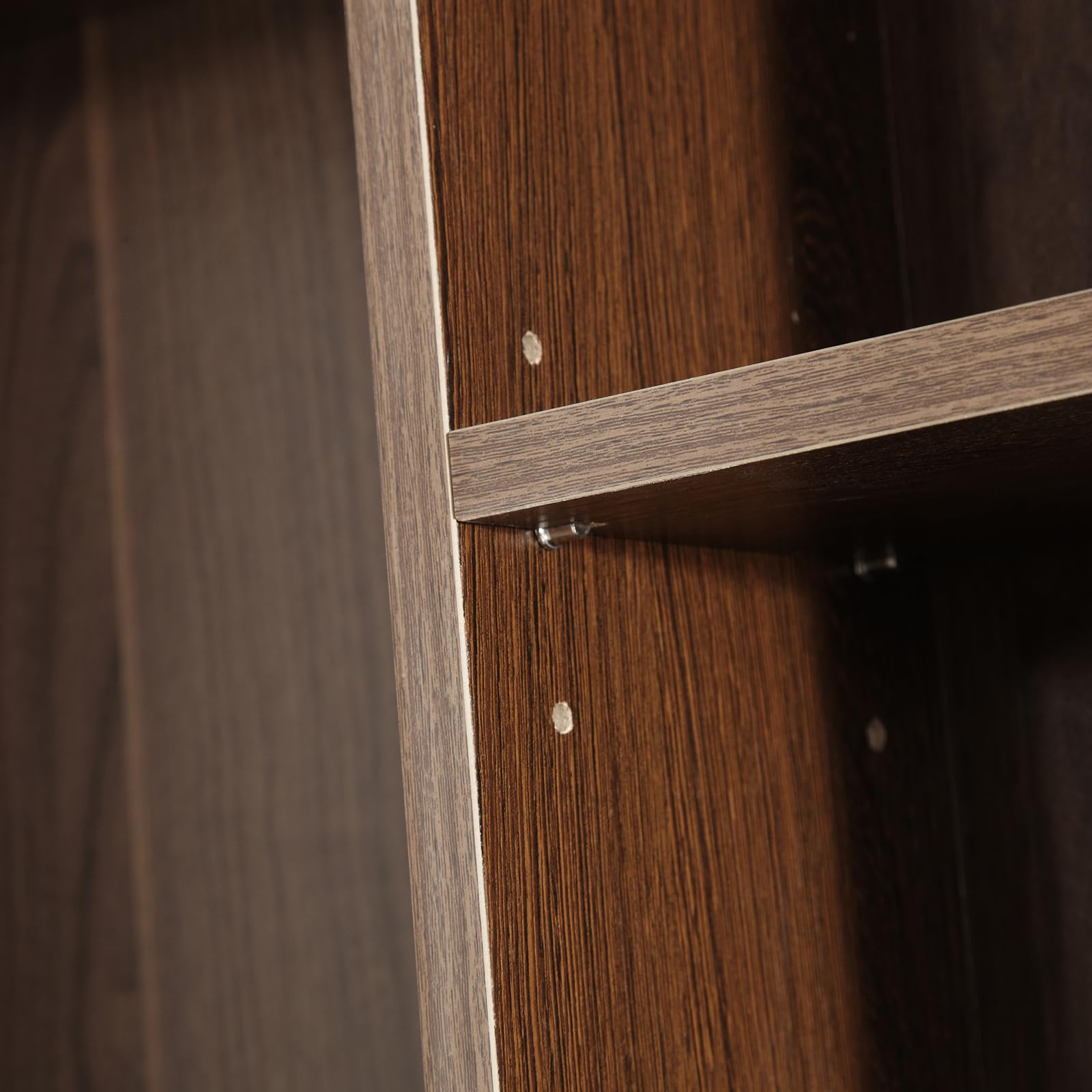 HOMCOM Mobile Porta CD con Ripiani Regolabili, Scaffale Porta 1116CD/528DVD Salvaspazio in Legno, Mobile Portacd con 36 Scomparti, per Soggiorno, Camera da Letto, Ufficio, 102x23.5x195 cm, Marrone