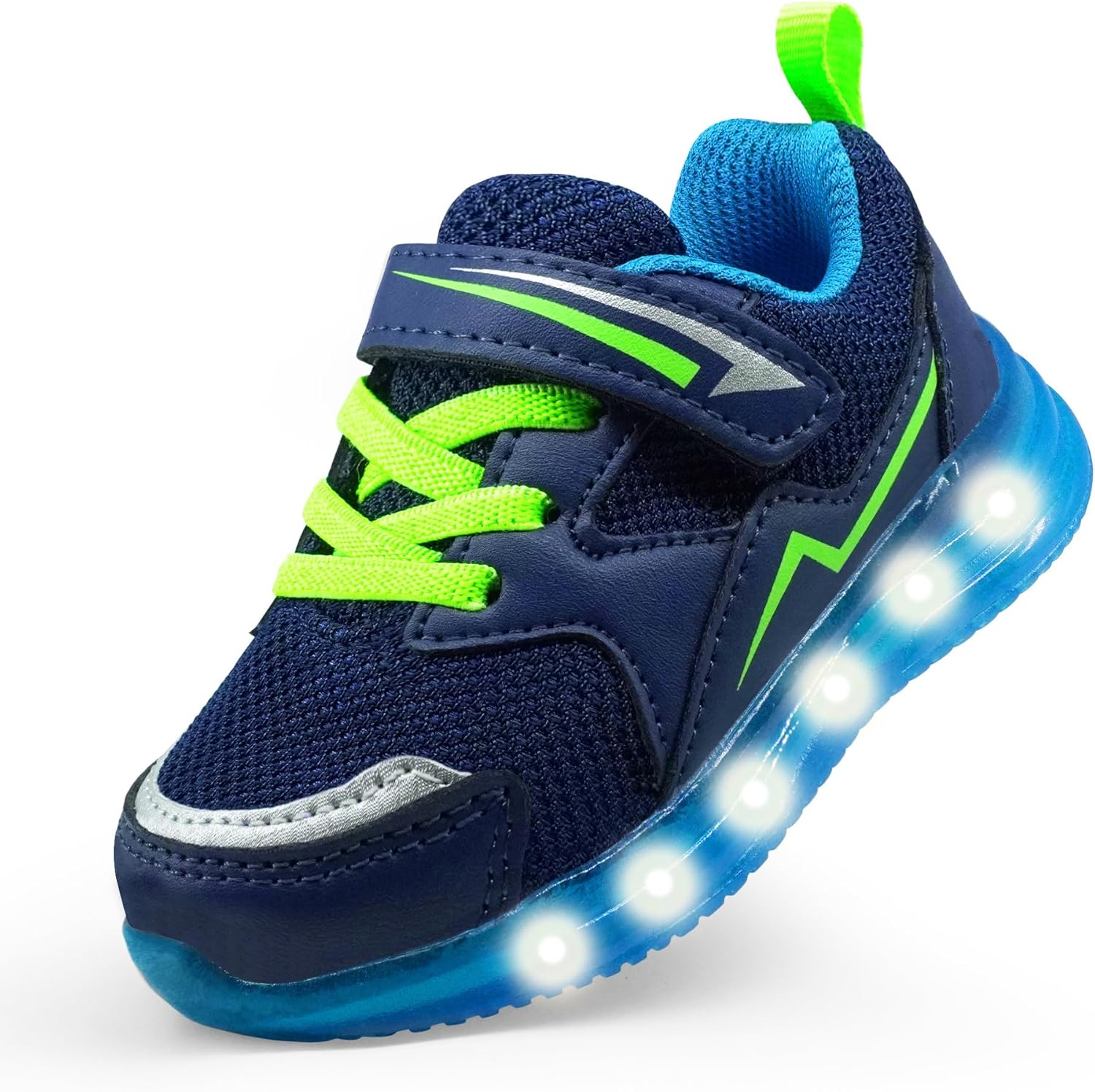 Floranate Light Up Toddler Boys Girls Shoes LED Flashing Lightweight Tennis Walking Sneakers for Toddler and Little Kid