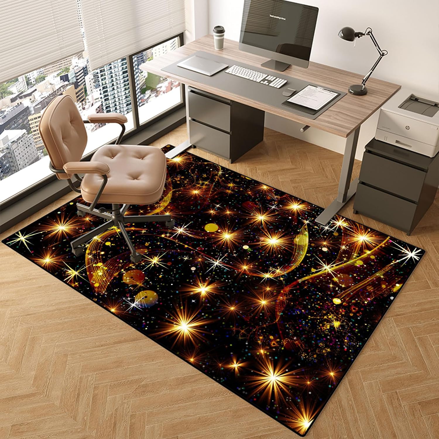 Chair Mat for Carpet and Hardwood Floor Gaming Chair Mat 120 x 140 cm Protector Mat for Office Chair Non Slip Desk Mat for Home Office and Gaming Room