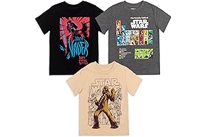 Boys' The Mandalorian Darth Vader Chewbacca Stormtrooper 3 Pack T-Shirts