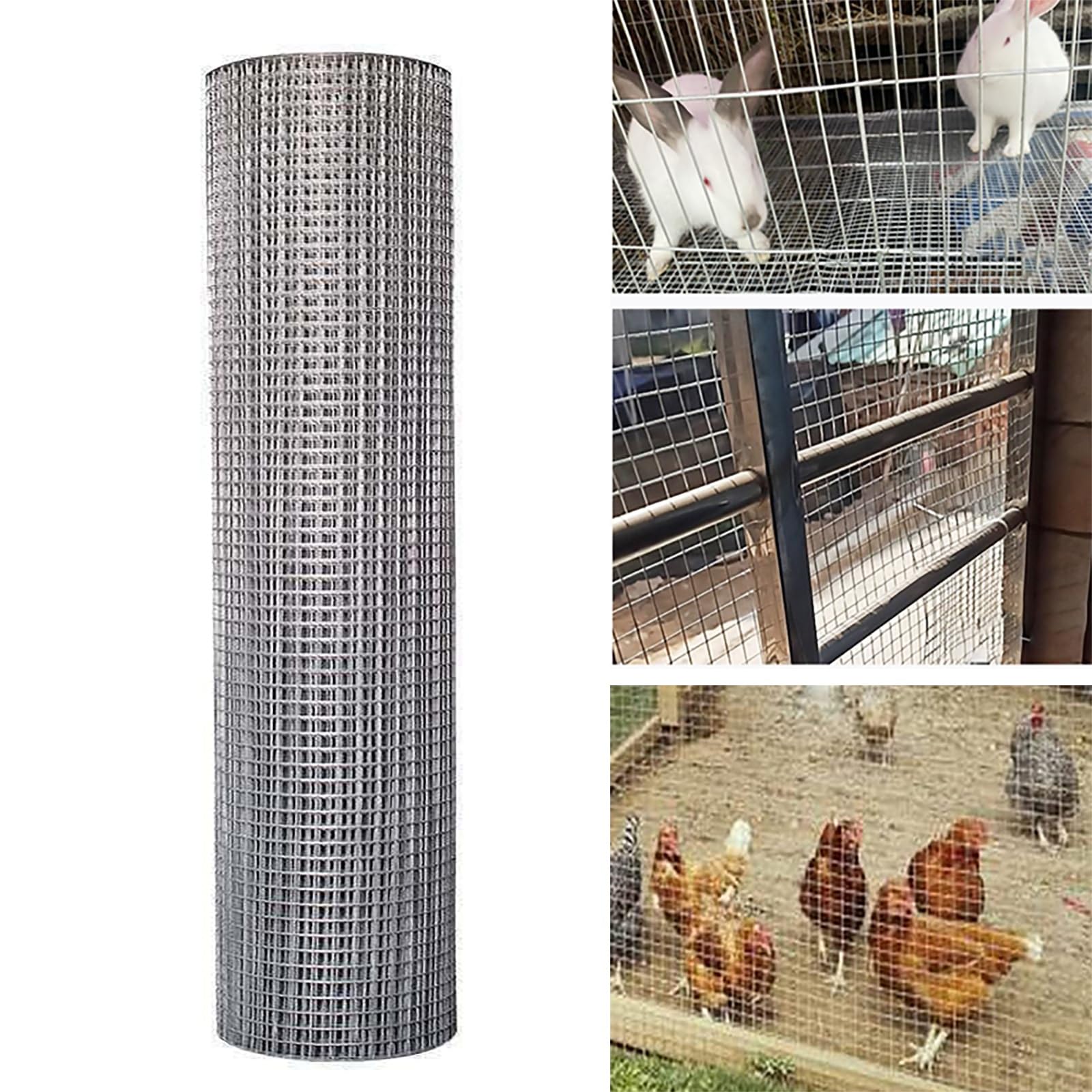 Vallas Metalicas Valla Jardin, Malla Metálica Galvanizada en Caliente Rollo de Malla Metálica de Alambre para Pollos, Conejos, Perros, Protectores de Ventanas Protección (Size : 10mm Hole 1.2 x