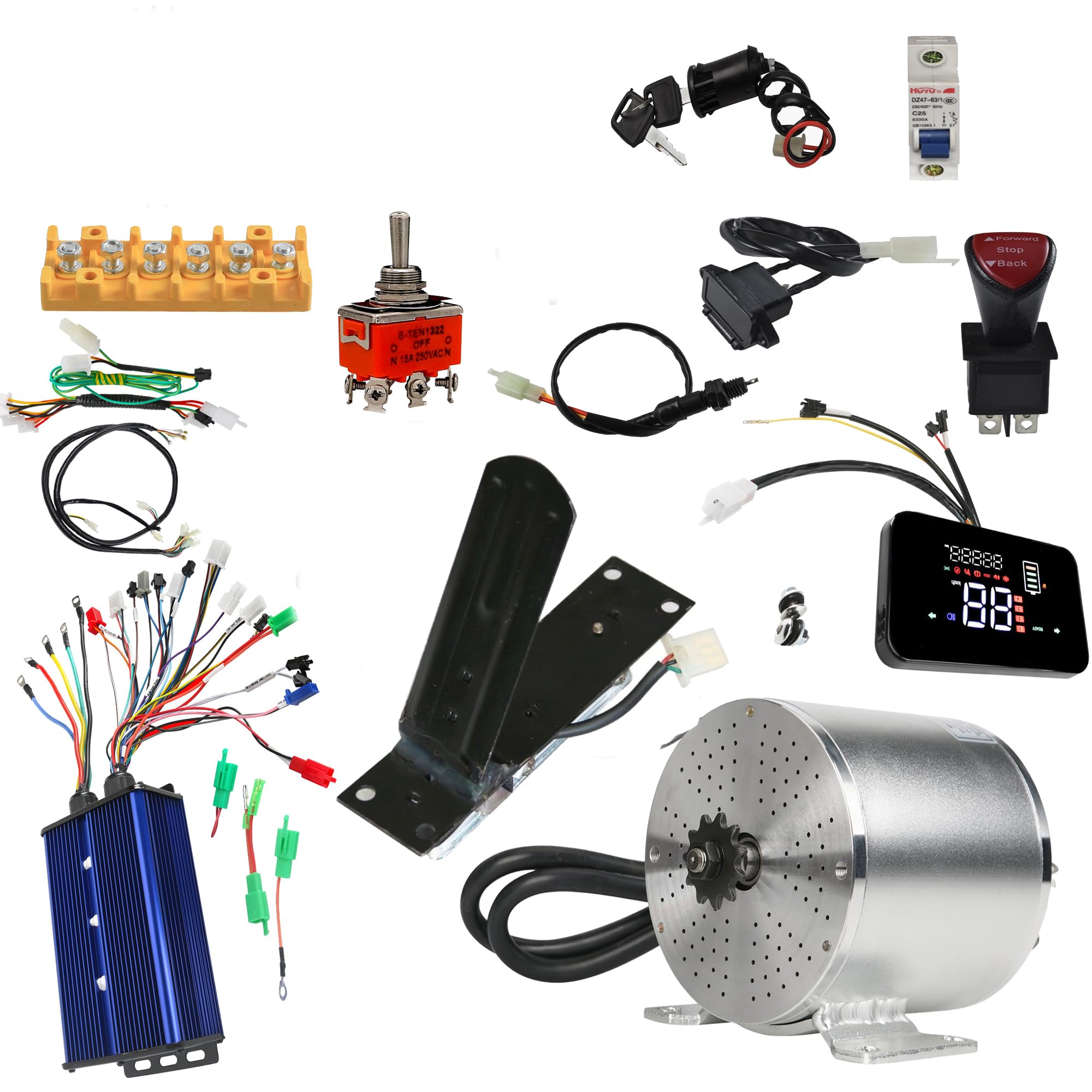 Elektromotor 3000W 48/60/72V Bürstenloser Motor Set mit Controller und
