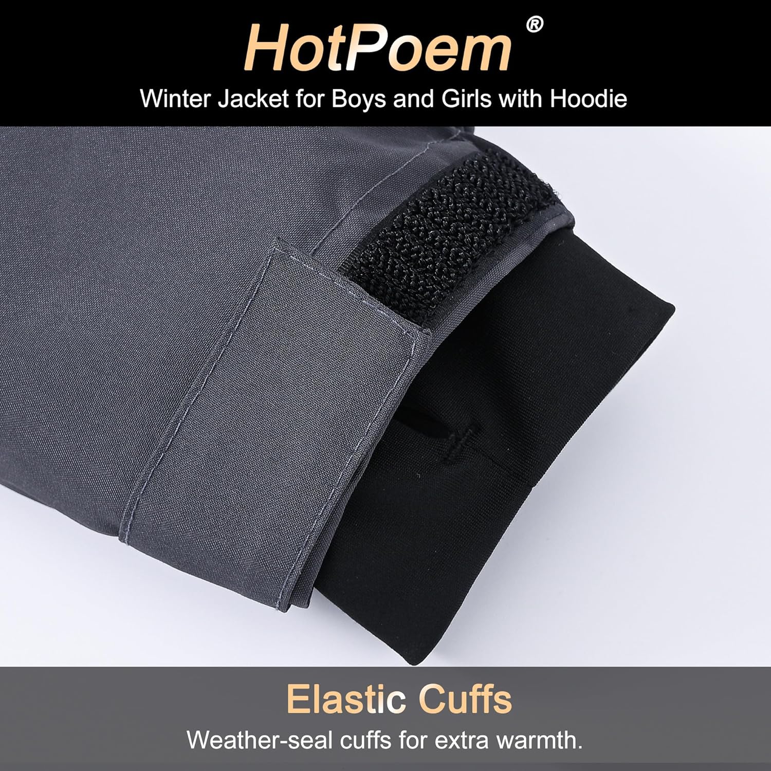 Winter Jacket for Boys and Girls Waterproof Ski Jacket Winter Snow Coat Hooded Flee... - Image 6