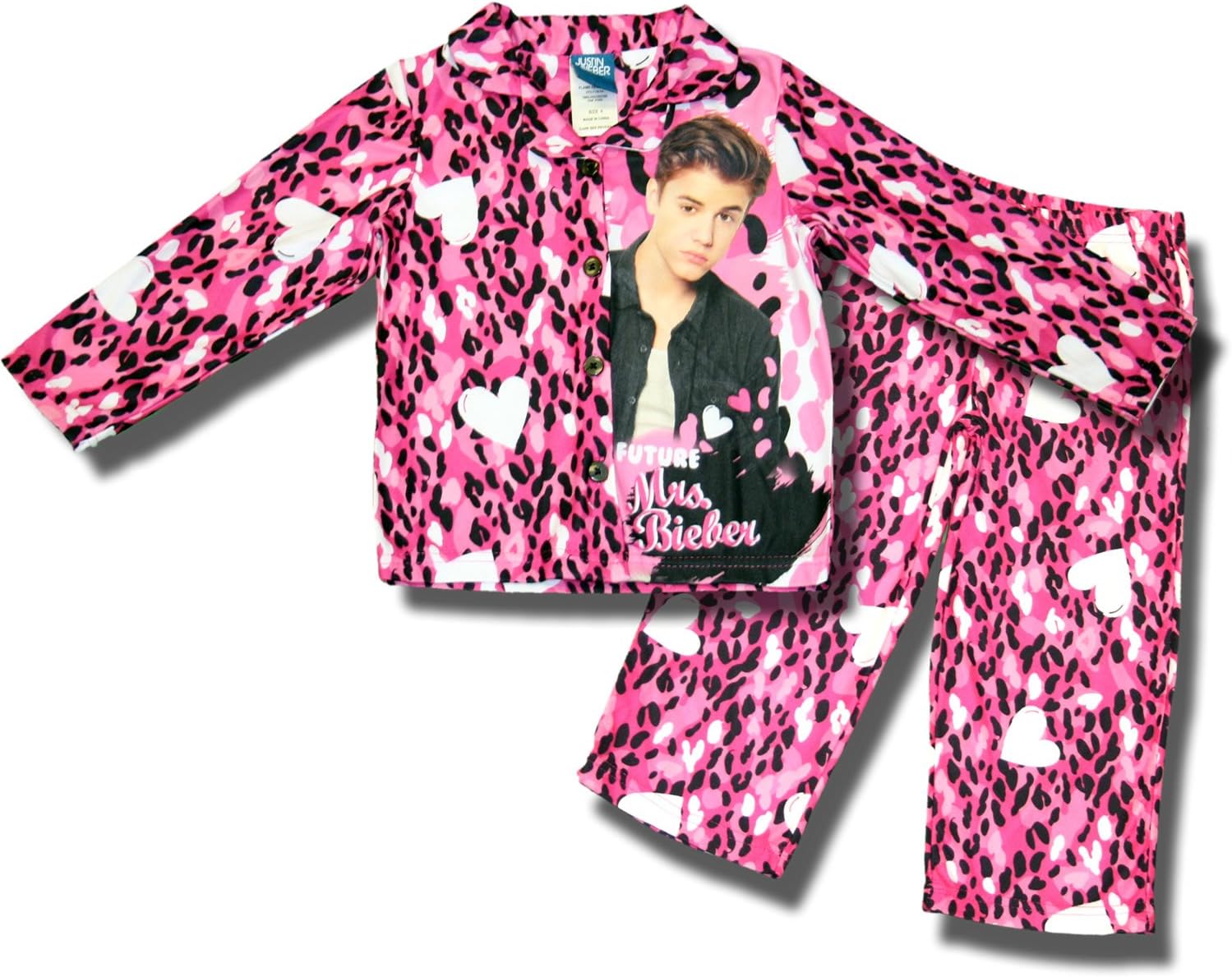 Justin Bieber "Future Mrs. Bieber" 2 piece Pajama Set for Girls - 6