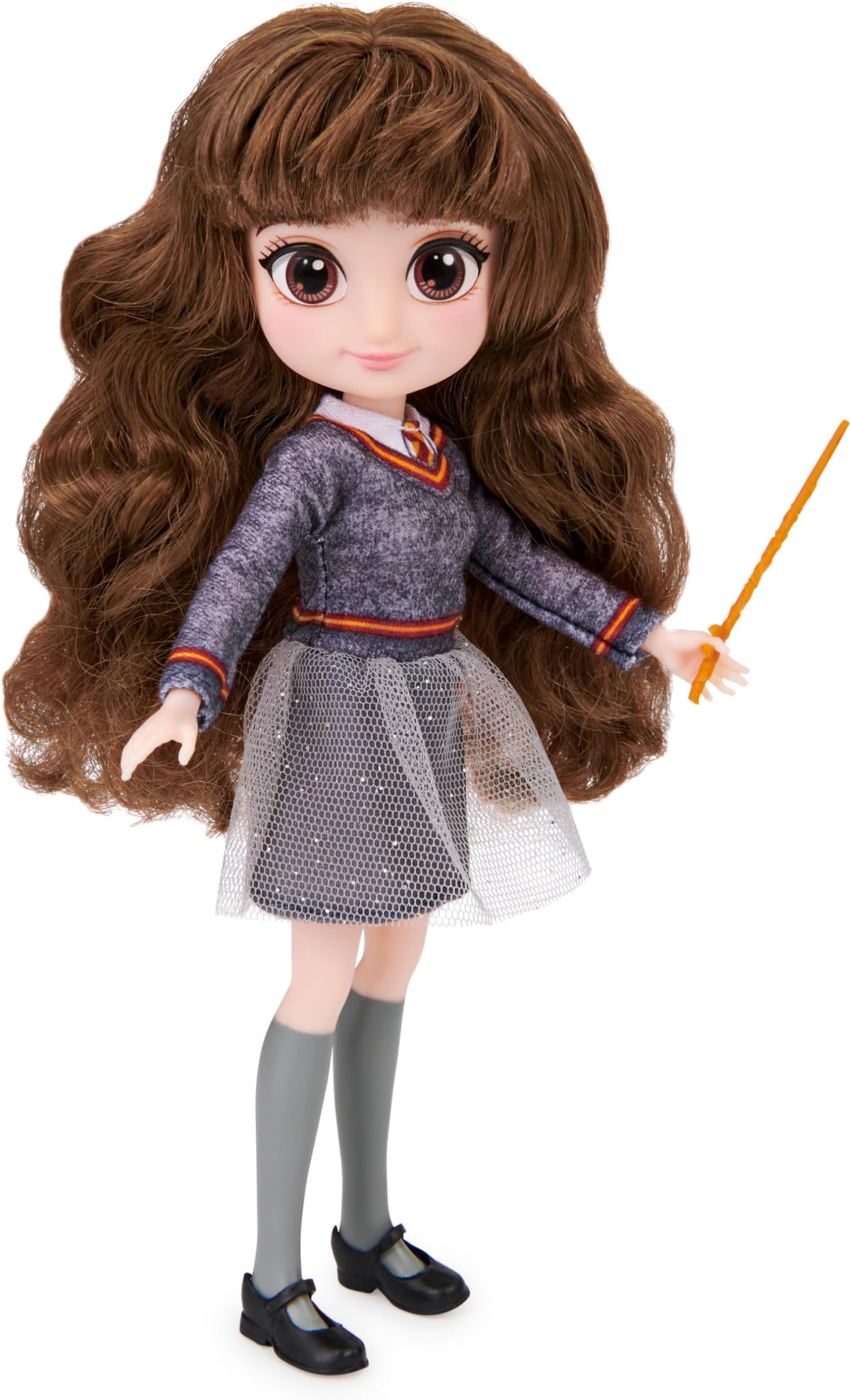 Wizarding World, Hermione Granger Collectible 8 inch Doll in Harry Potter Hogwarts Gryffindor Uniform with Accessories Kids Toys for Girls and Boys Ages 5 and up