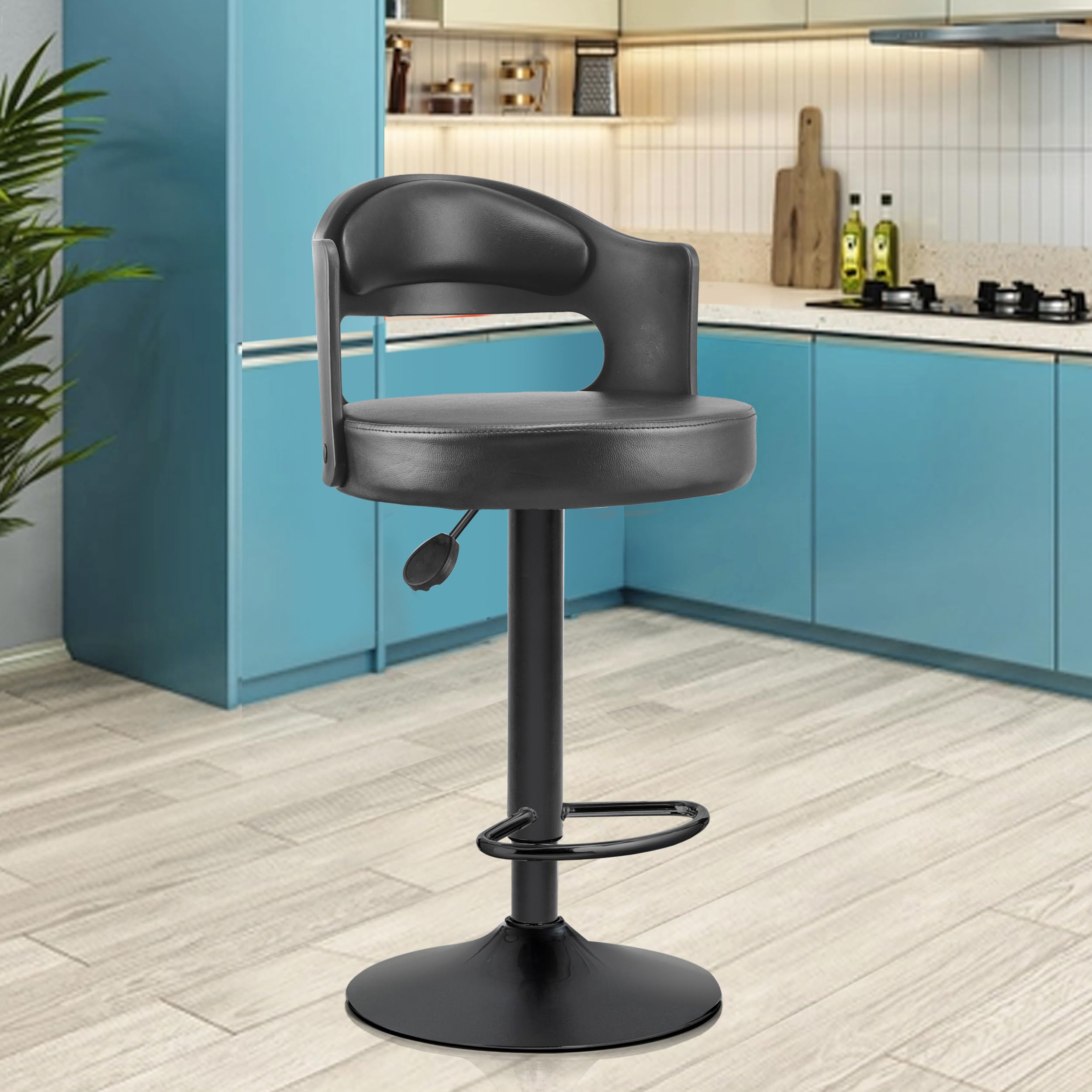 ASTRIDE Amica High Bar Chair/Kitchen Stool in Black