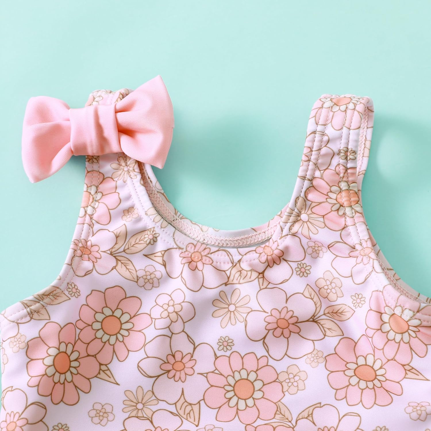 Saeaby Newborn Baby Girl Swimsuit Toddler Ruffle Swimsuit Bikini Tankini Infant Swimwear One Piece Bathing Suits for Girls - Image 2