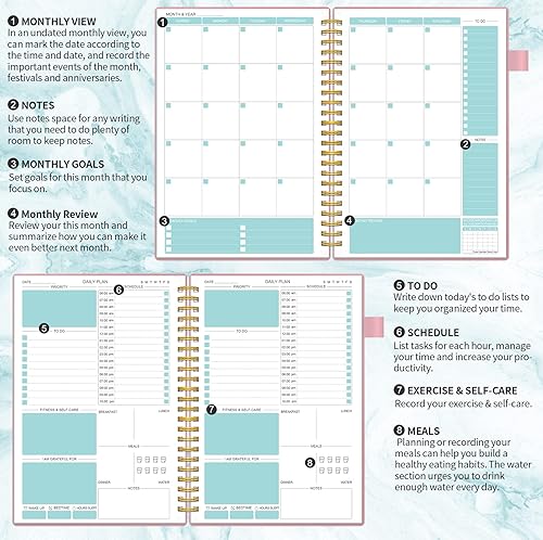 Miniatura 3 de Daily Weekly Planner Undated, Daily Schedule Planner To Do List Notebook, Monthly Yearly Planner Academic Planner Productivity Journal and Agenda