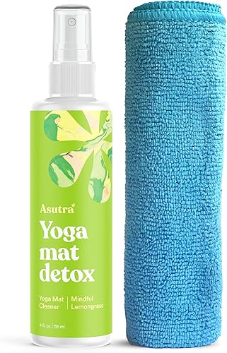 Miniatura 7 de ASUTRA Paquete de spray limpiador para esterillas de yoga (lavanda pacífica), 4 onzas líquidas (paquete de 2), sin residuos resbaladizos, aceites