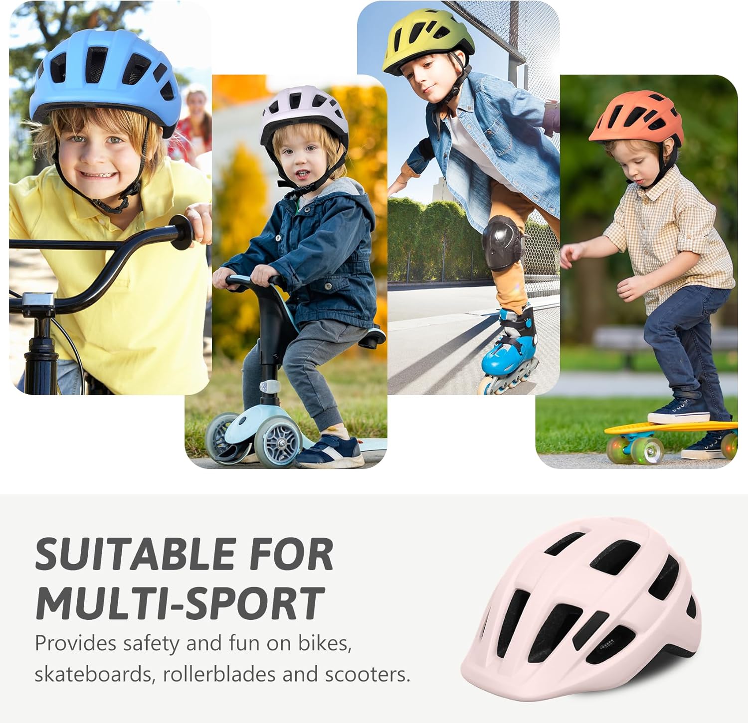 Toddler Kids Bike Helmet, Adjustable Infant Baby Bicycle Helmet for Age 1-3-5-8 Years Child Boys Girls, Multi-Sport Scooter Skateboard, 2 Sizes - Image 7