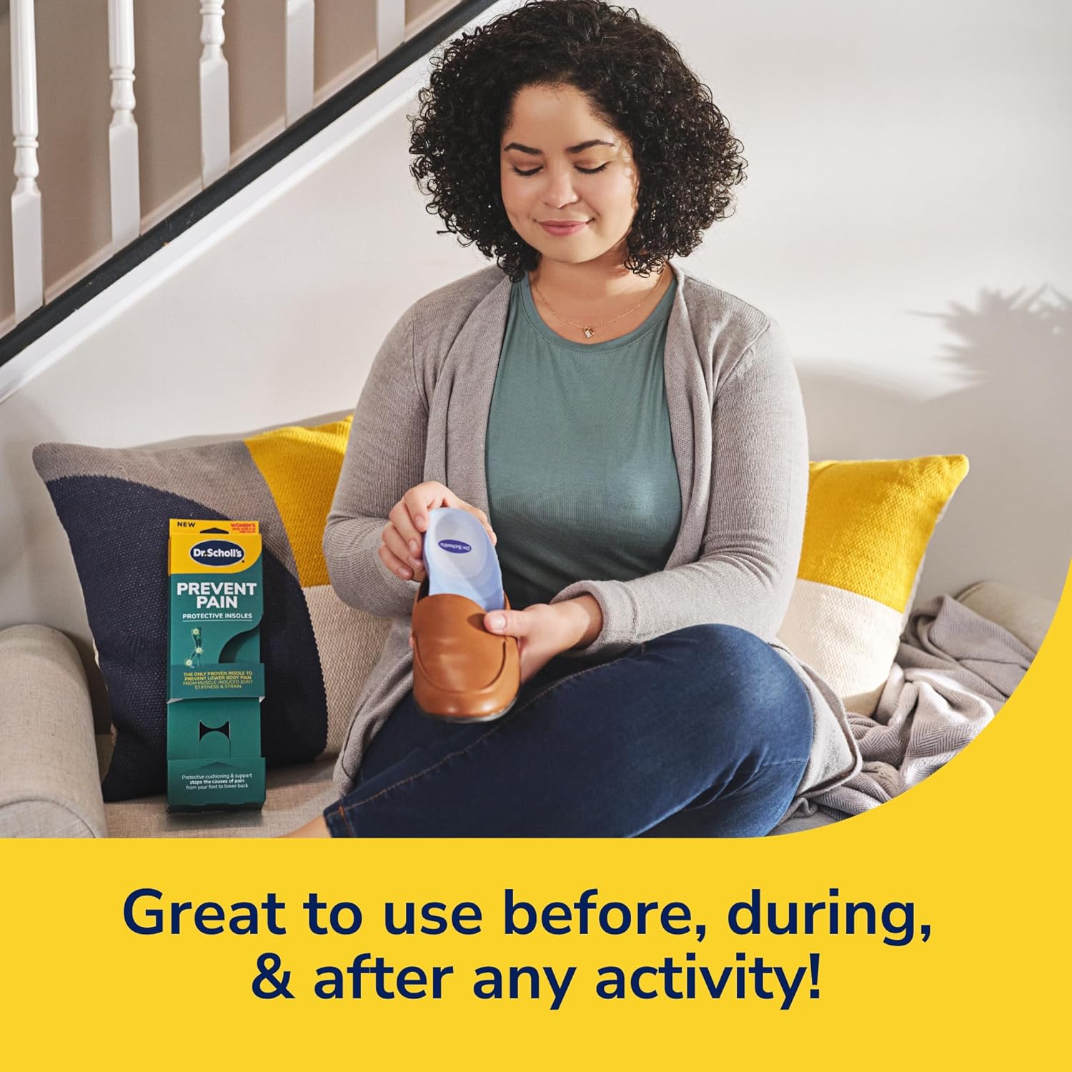 Dr. Scholl's Prevent Pain Protective Insoles, Protect Against Foot, Knee, Lower Back Pain, Promote Foot Health & Wellness, Trim to Fit Insert, Women Shoe Size 8-14, 1 Pair - Image 6