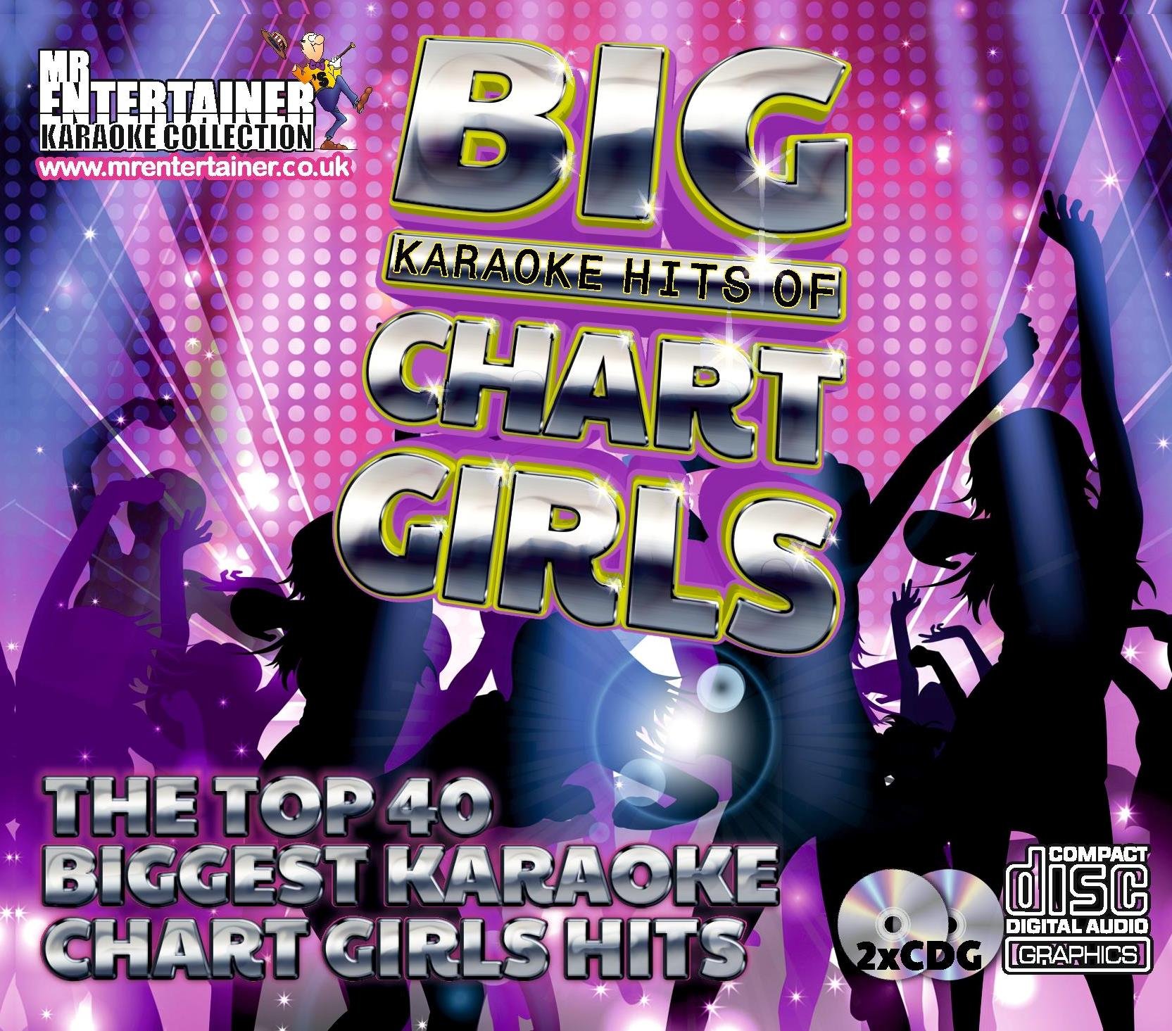 Mr Entertainer Big Hits of Chart Girls - Double G G) Pack. 40 Top Songs. chansons féminines modernes de filles