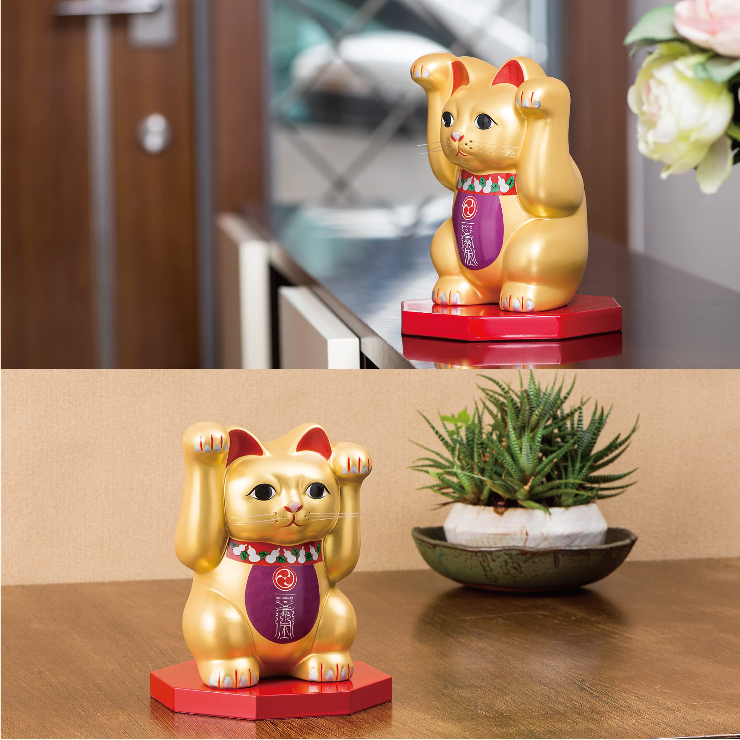 幸運の招き猫　置物 Amazon.co.jp: 横浜 わくわく館 日本 福猫 招き猫 招き猫 置物