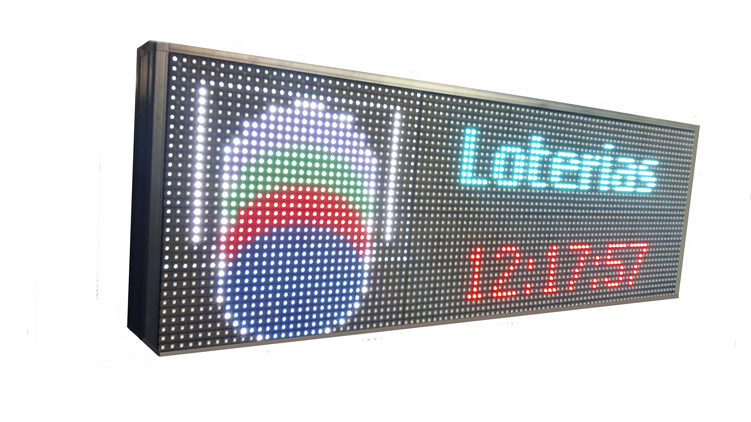 Letrero luminoso LED programable RGB/Cartel luminoso/Rótulo electrónico rgb/Pantalla de texto con movimiento y efectos/Panel LED (96x32 cm)