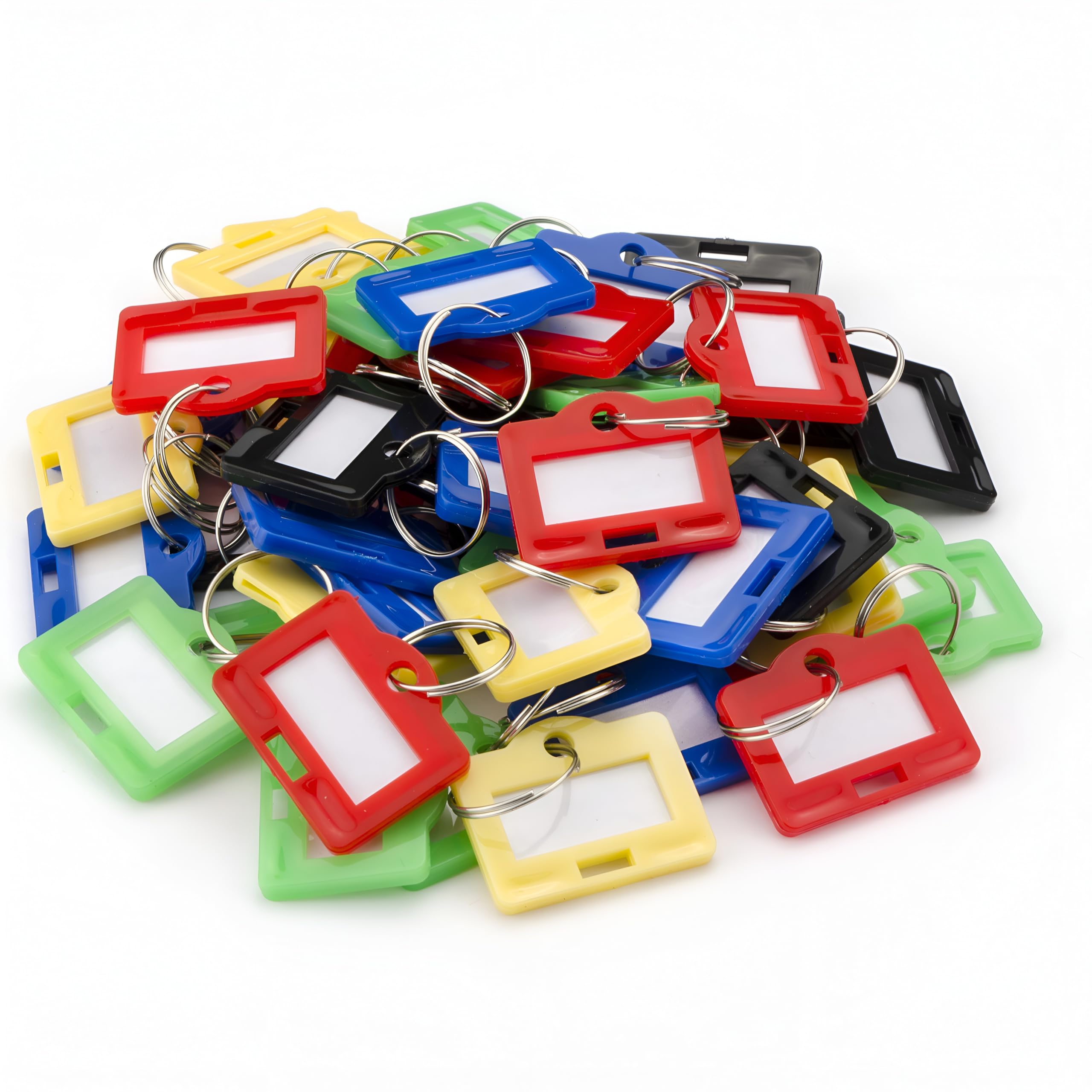 BARSKA Assorted Colored Small Key Tags 50 Pack for Key Cabinets
