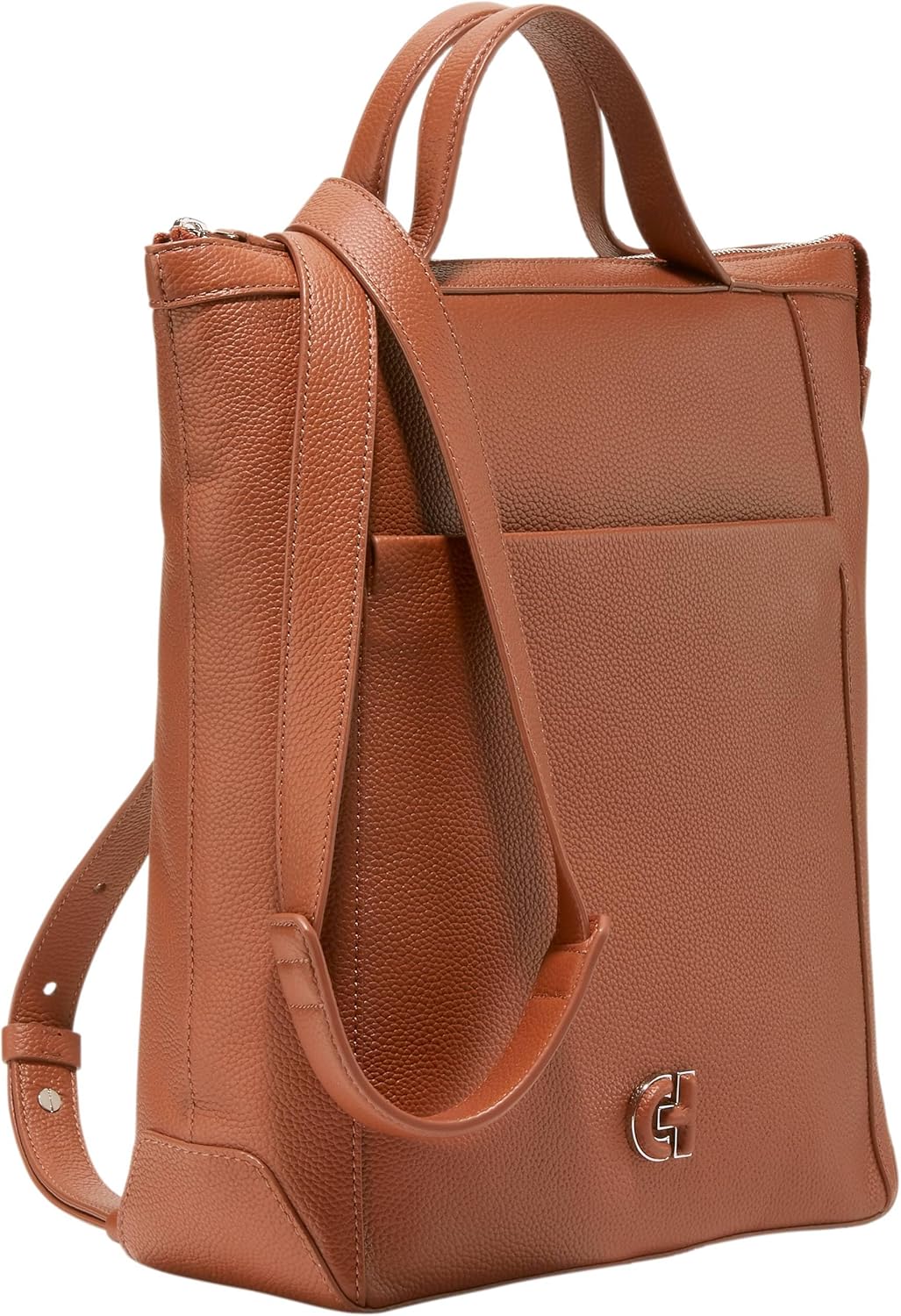 Cole Haan Womens Grand Ambition Small Convertible Luxe Backpack, New British Tan