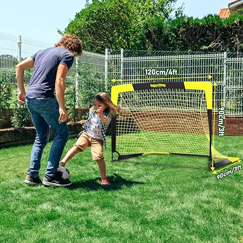 Miniatura 2 de Red de fútbol plegable desplegable para portería de fútbol para patio trasero de 7 x 5 pies, 5 x 3.6 pies, 4 x 3 pies, 3 x 2.2 pies