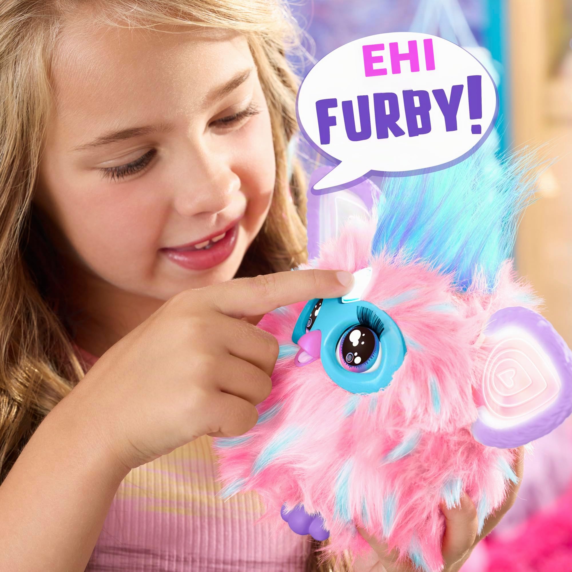 Furby (peluche interattivo rosa – parla tedesco e furbano, reagisce alla voce, danza e illumina – 5 modalità di gioco, 600+ reazioni – Giocattoli elettronici a partire dai 6 anni in su