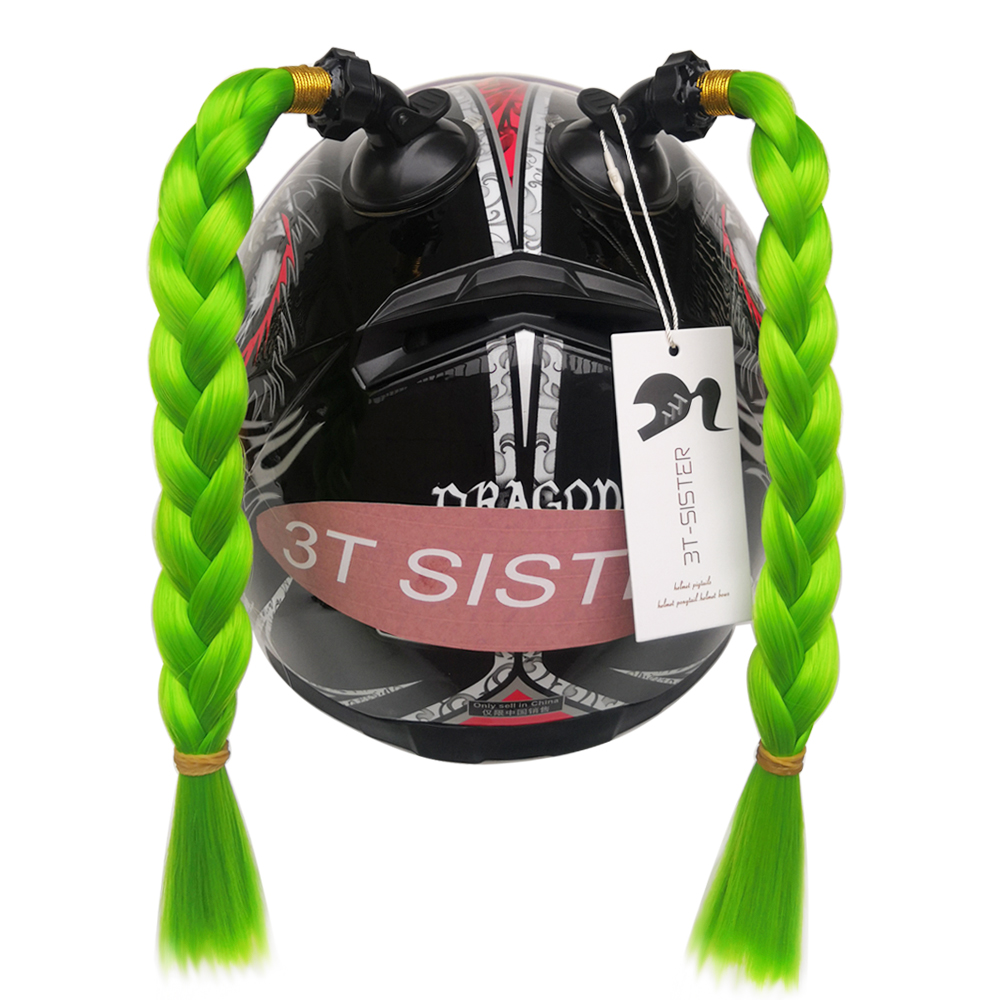 3t bike helmet 3T-SISTER Pigtails Gradient Ramp Helmet Braids Ponytail Hair with Suction Cup for Motor 24inch (Black to Silver Gray) : Automotive The Ozark Trail toddler bike helmet is designed to help protect young riders during outdoor activities POC Cularis MTB Helmet