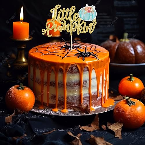 Miniatura 5 de 1 paquete de decoración de pastel de calabaza pequeña calabaza, baby shower, cumpleaños, decoración para otoño, Acción de Gracias, Halloween, fiesta