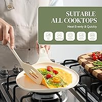 Vista 4 de Redchef Sartén antiadherente para crepas, sartén plana de cerámica de 10 pulgadas para Roti Dosa Tawa Comal para tortillas, sartén para panqueques