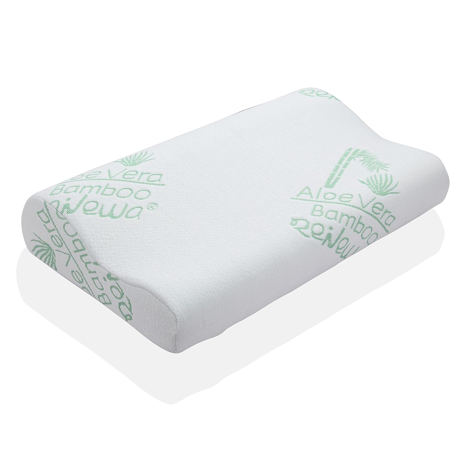 RENEWA Cervical Pillow for Neck Pain Memory Foam with Bamboo Cover for Spondylitis Neck & Shoulder Pain, Orthopedic Memory Foam Pillow for Sleeping with Washable Cover White