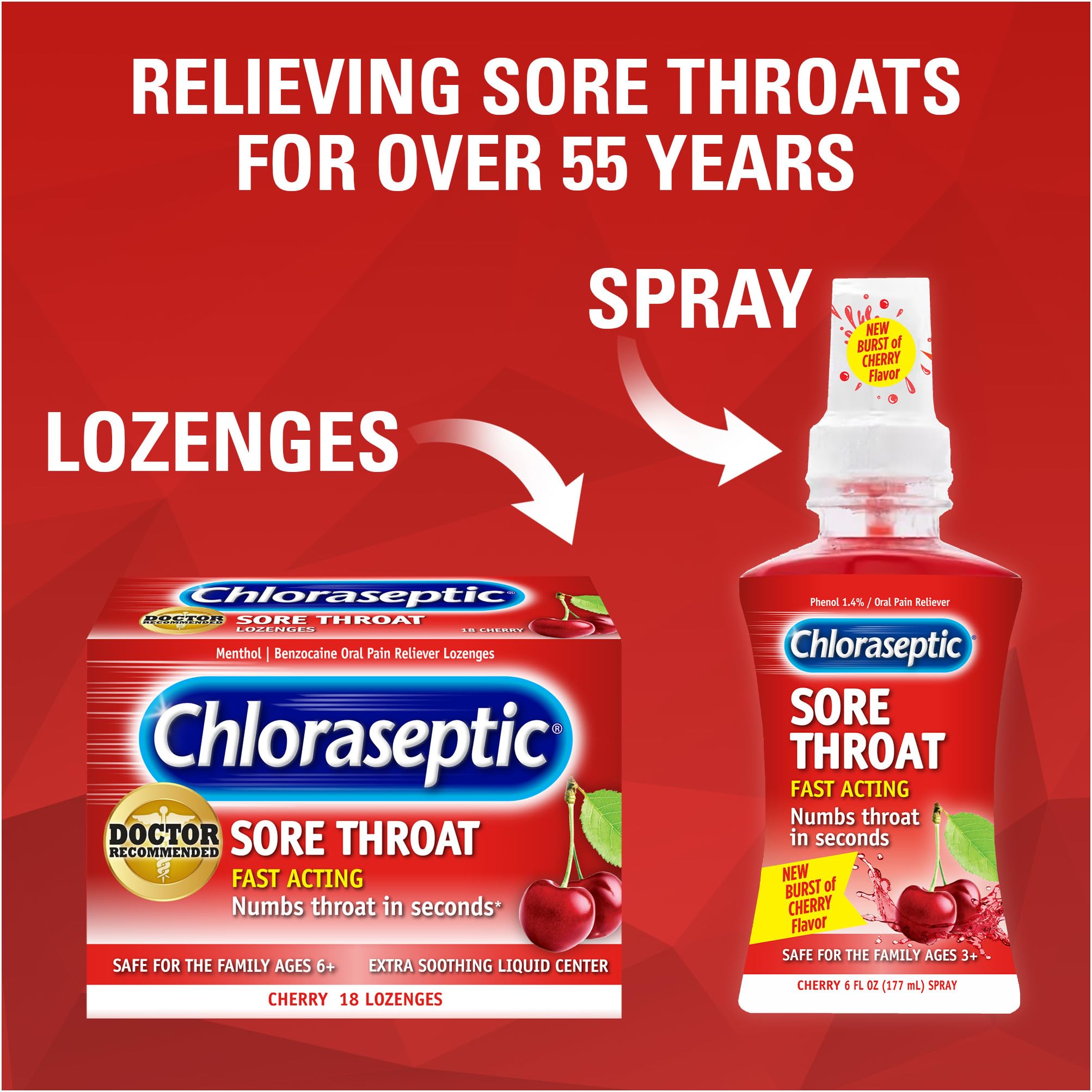 Chloraseptic Sore Throat Spray, Sugar-Free Cherry, 6 Fl Oz — Amazon image 4