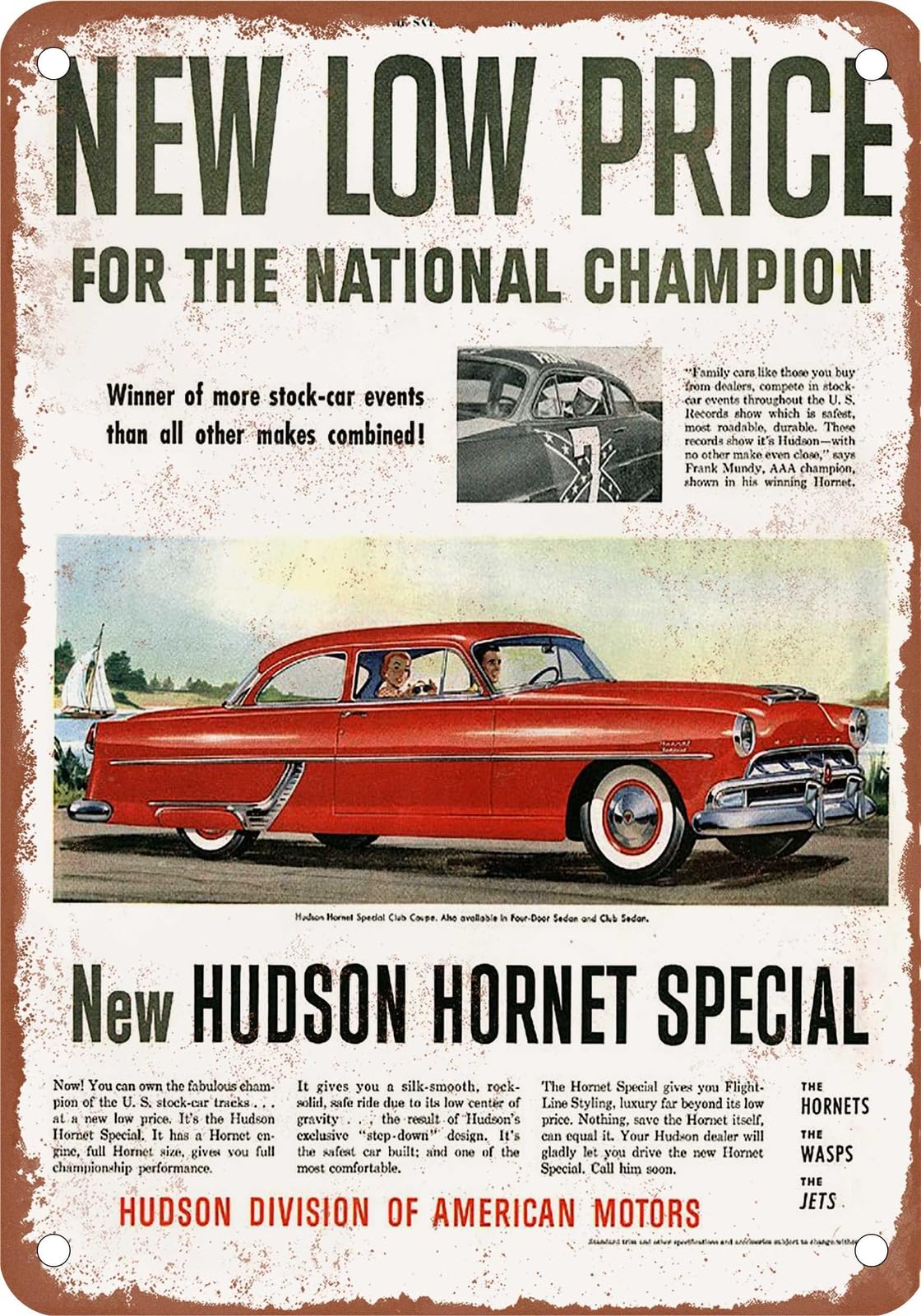 METAL SIGN - 1954 Hudson Vintage Ad 08 - Old Retro Rusty Look home decor