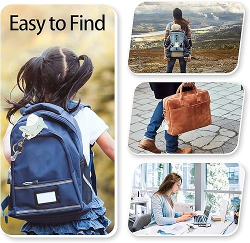 Miniatura 6 de Funda de cuero para llavero compatible con Apple AirTag, rastreador de llavero GPS Airtag con llavero, cubierta protectora antiarañazos para llaves,