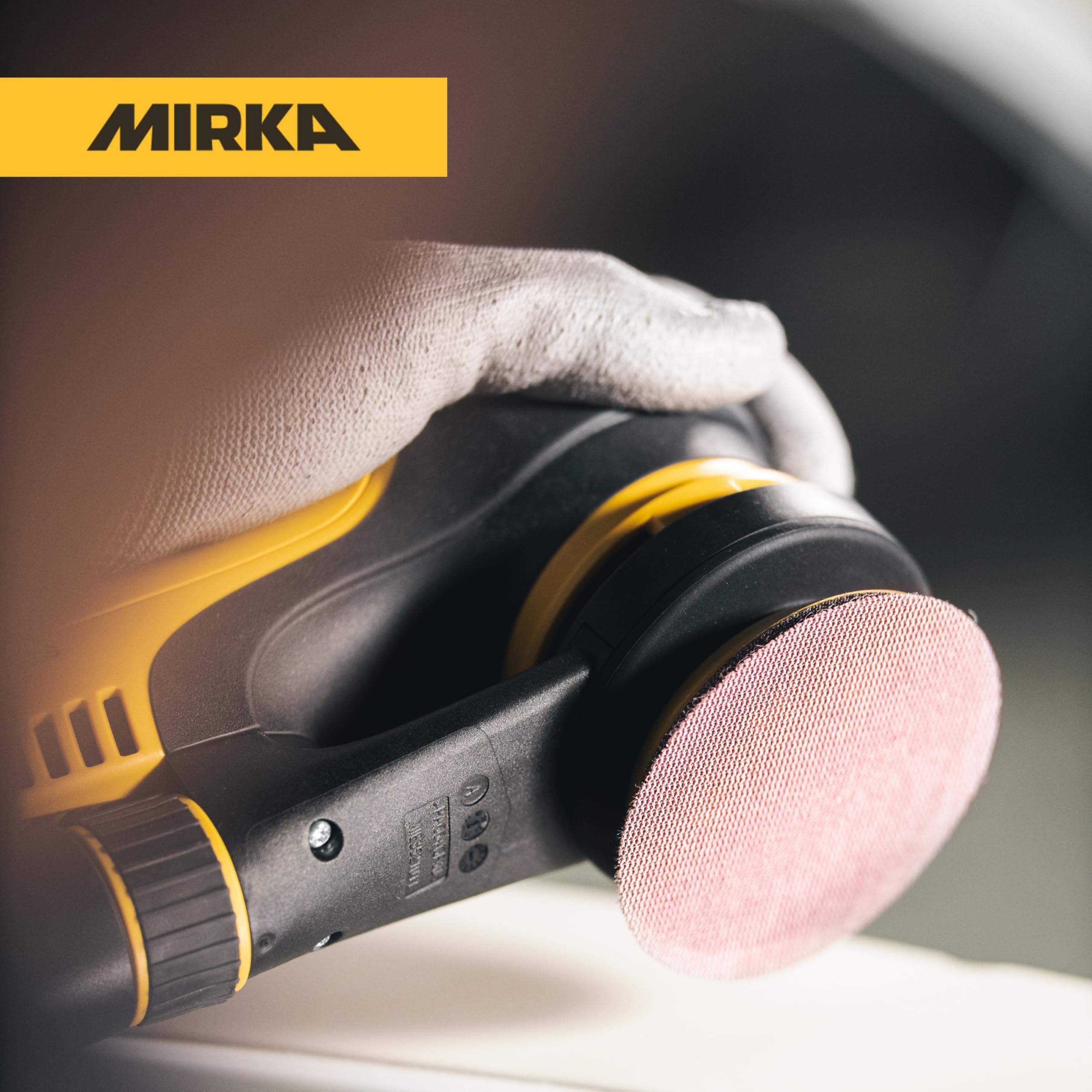 Mirka 8 A-203 – 120 (grano 120) abrasivos discos de papel de lija del polvo de malla, caja de 50 discos