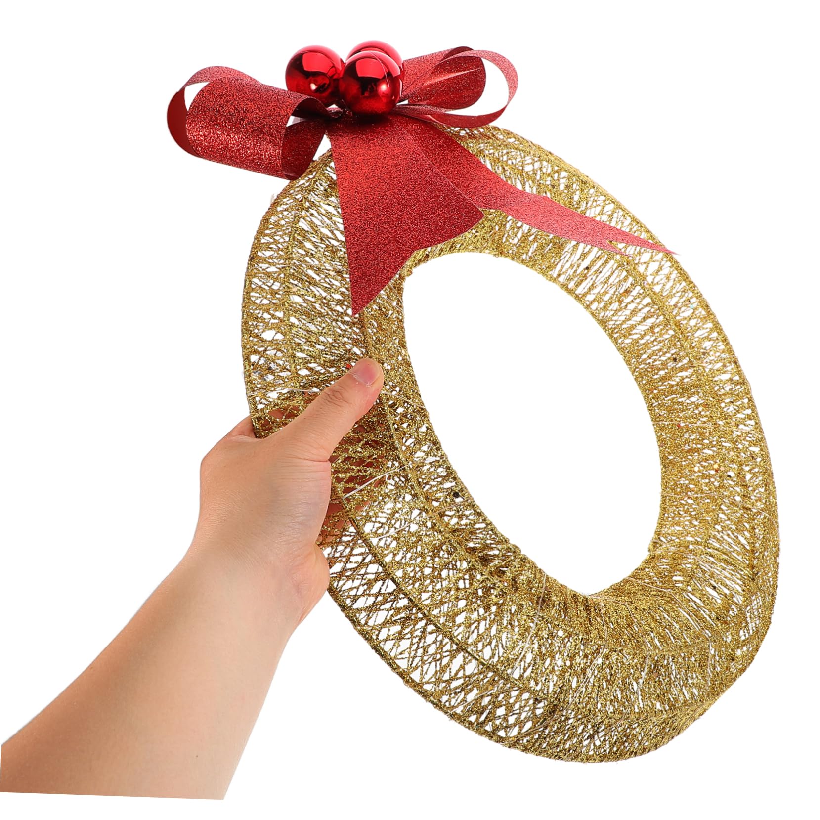 Anneome Led Weihnachtskranz 40cm Metall Mit Warmweißem Licht Schleifen Dekoration Für Innen Und Außen Festlicher Türkranz Mit Integrierter Led Beleuchtung
