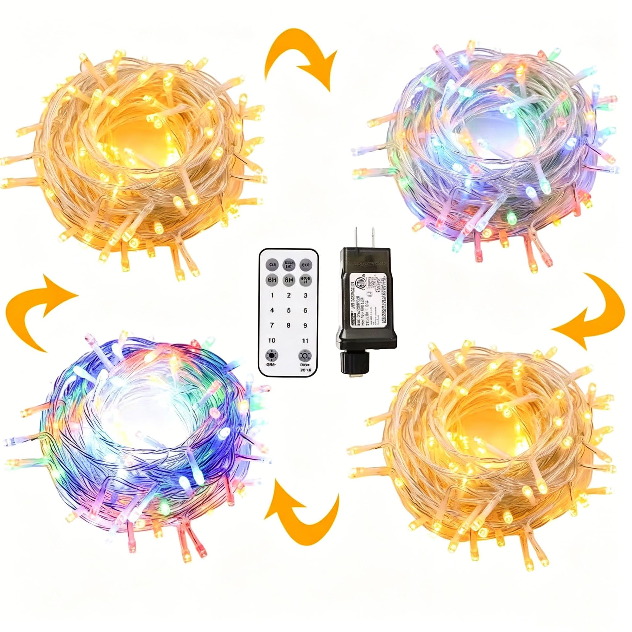 Hiseng Catena Luminosa Esterna Solare, Luci Solari Esterno da Giardino a Bolle, Lampade Solari Impermeabili per Campeggio, Terrazzo, Balcone (Perlina LED,50M)