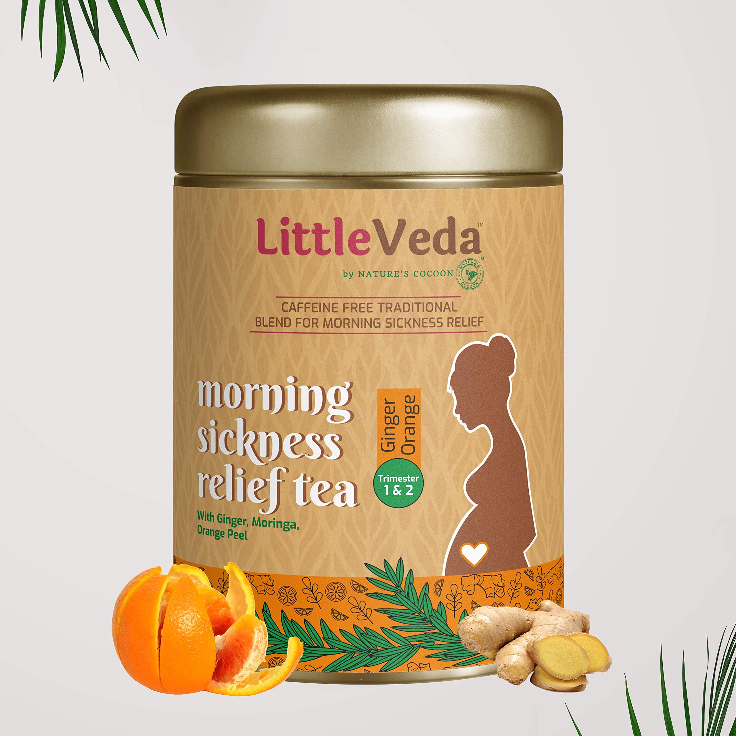 See full amazon price history chart for LittleVeda Morning Sickness Relief Tea (Ginger Orange) – Caffeine Free tea for Pregnant Women– helps with morning sickness, nausea, acidity–with Ginger, Moringa, Orange Peel - 50g LittleVeda Morning Sickness Relief Tea (Ginger Orange) – Caffeine Free tea for Pregnant Women– helps with morning sickness, nausea, acidity–with Ginger, Moringa, Orange Peel - 50g (B08CKBG8VX) Amazon Price History, Amazon Price Tracker