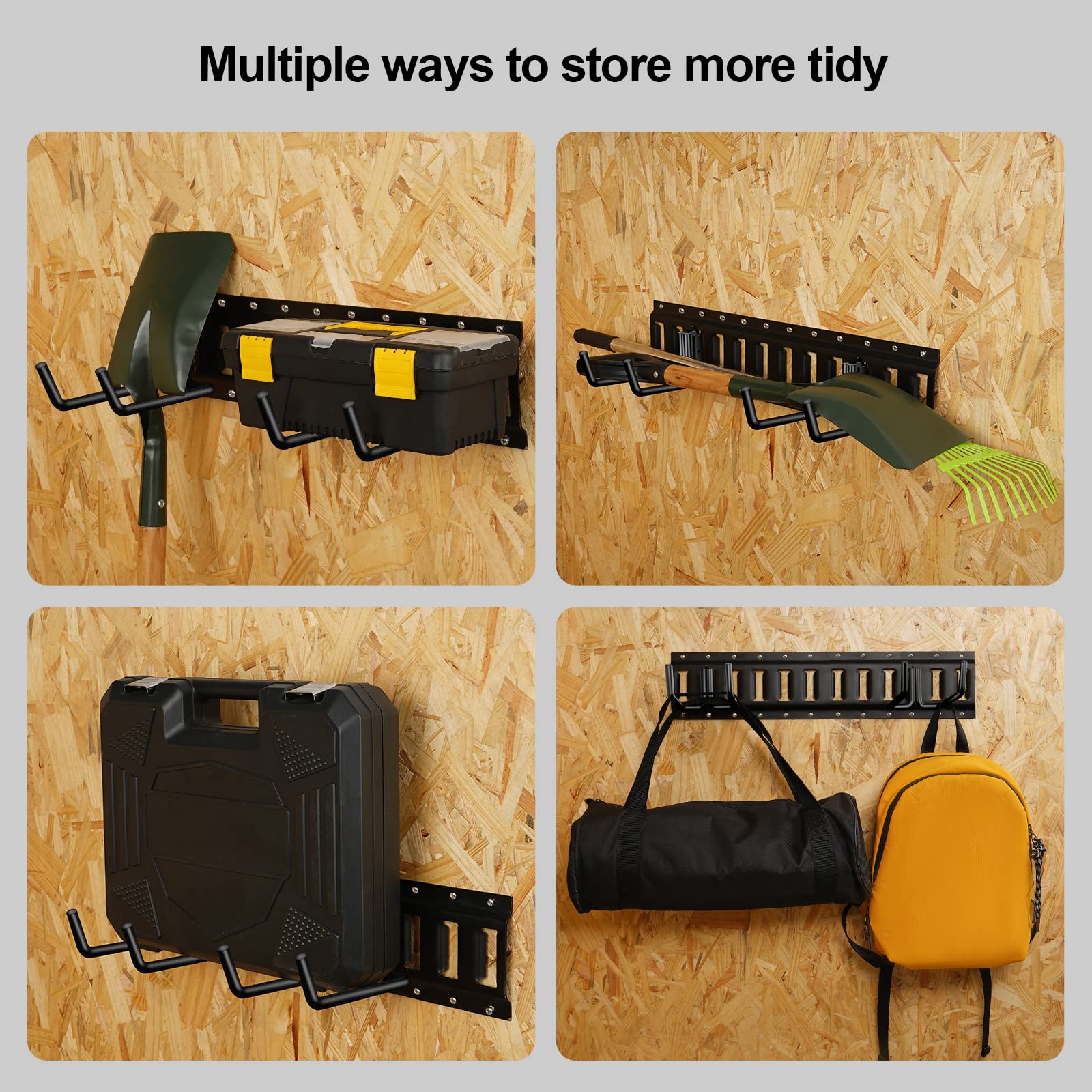 KOPKIO 8 ganci E Track J Heavy Duty E Track X Track gancio in acciaio, montaggio a molla E Track accessori per rimorchi chiusi, furgone carico, semicamion rimorchio, nero
