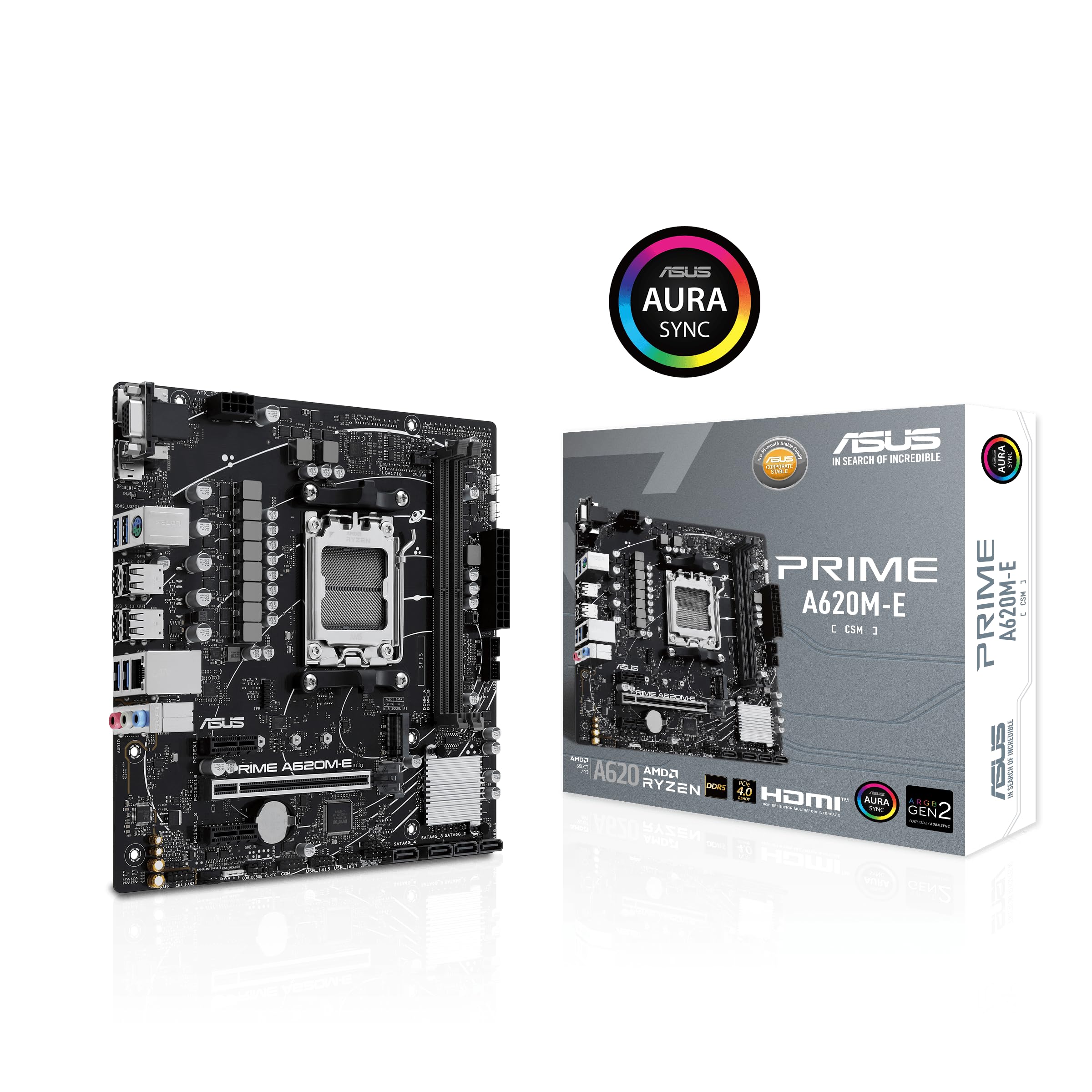 Asus Prime A620M-E-CSM Mainboard Sockel AMD A620 (Ryzen 7000 – Bild 9