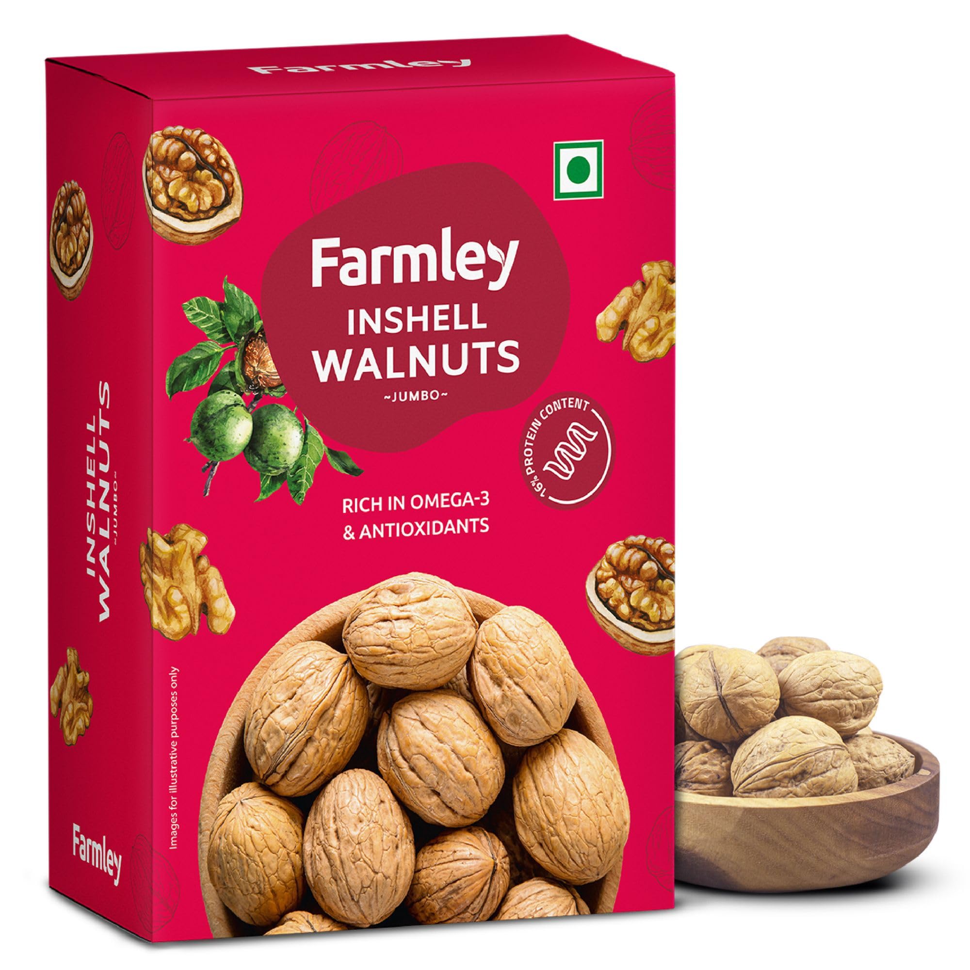 Farmley Inshell Walnut, 1 Kg I Walnuts, Akhrot, Dry Fruits, Walnut with Shell, Natural Handpicked Akhrot Giri, Rich in Proteins & Antioxidants (Pack of 1) (B08SMMV9RV) Amazon Price History, Amazon Price Tracker