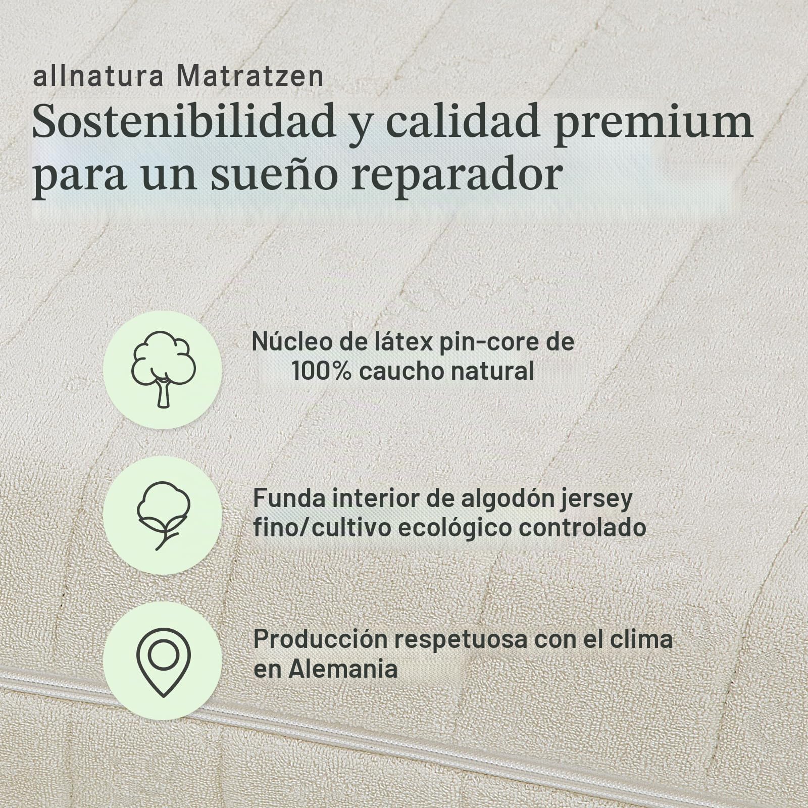 allnatura Supra-Comfort - Colchón de látex natural con 7 zonas, 90 x 200 cm, H3 med