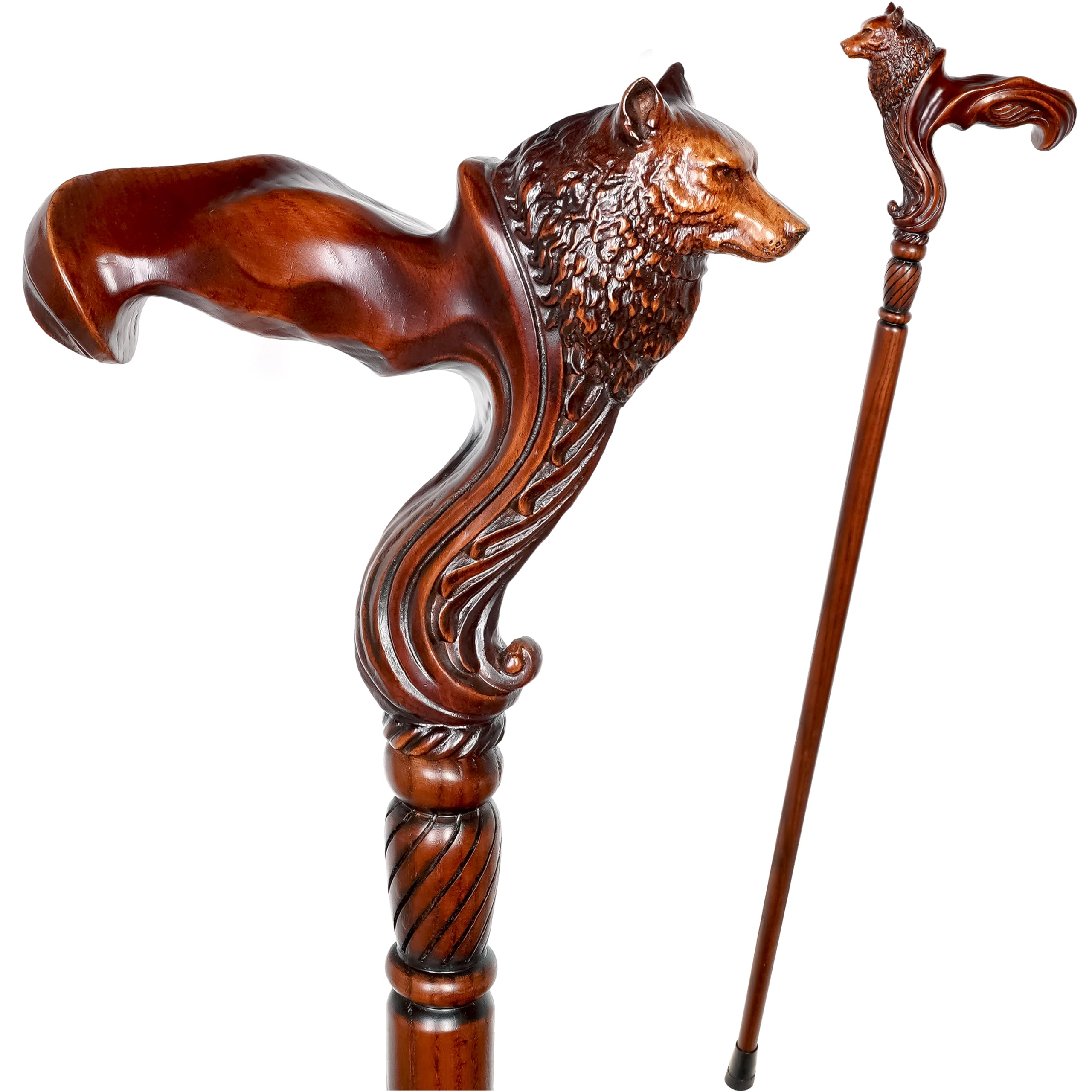 Luxury Handmade Wooden Walking Cane – Premium Carved Solid Wood, Ergonomic Comfort Grip, Designer Canes for Men &amp; Women, Elegant Fashionable Walking Stick 36