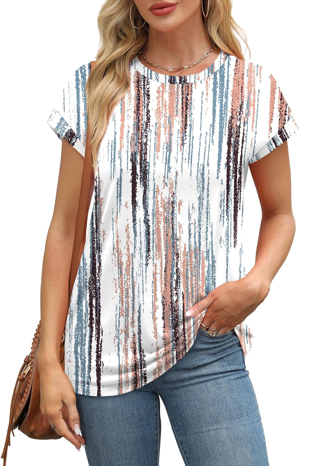 Blusas femininas de verão de manga curta, gola redonda, fofas, modernas (P-2GG) em promoção! Veja a oferta e mais achadinhos de Blusas 3 Hoje é o melhor dia para comprar Blusas femininas de verão de manga curta, gola redonda, fofas, modernas (P-2GG) com aquele preço maroto! Promoção! Aproveite a oferta! 3