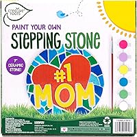 Vista 9 de Creative Roots Pinta tu propia piedra #1 para mamá, kits de manualidades para niños, cerámica para pintar, a partir de 6 años