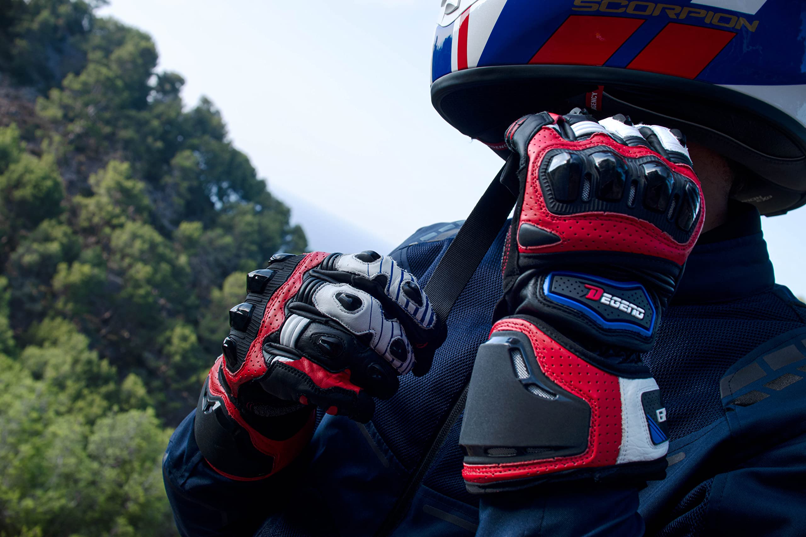 GP-2 | Guantes Moto Racing Hombre para Verano de Alta Resistencia - Confeccionado en Piel de Vaca, TPU y Kevvlar de Máxima Resistencia a los Impactos y Abrasión - Accesorios Moto