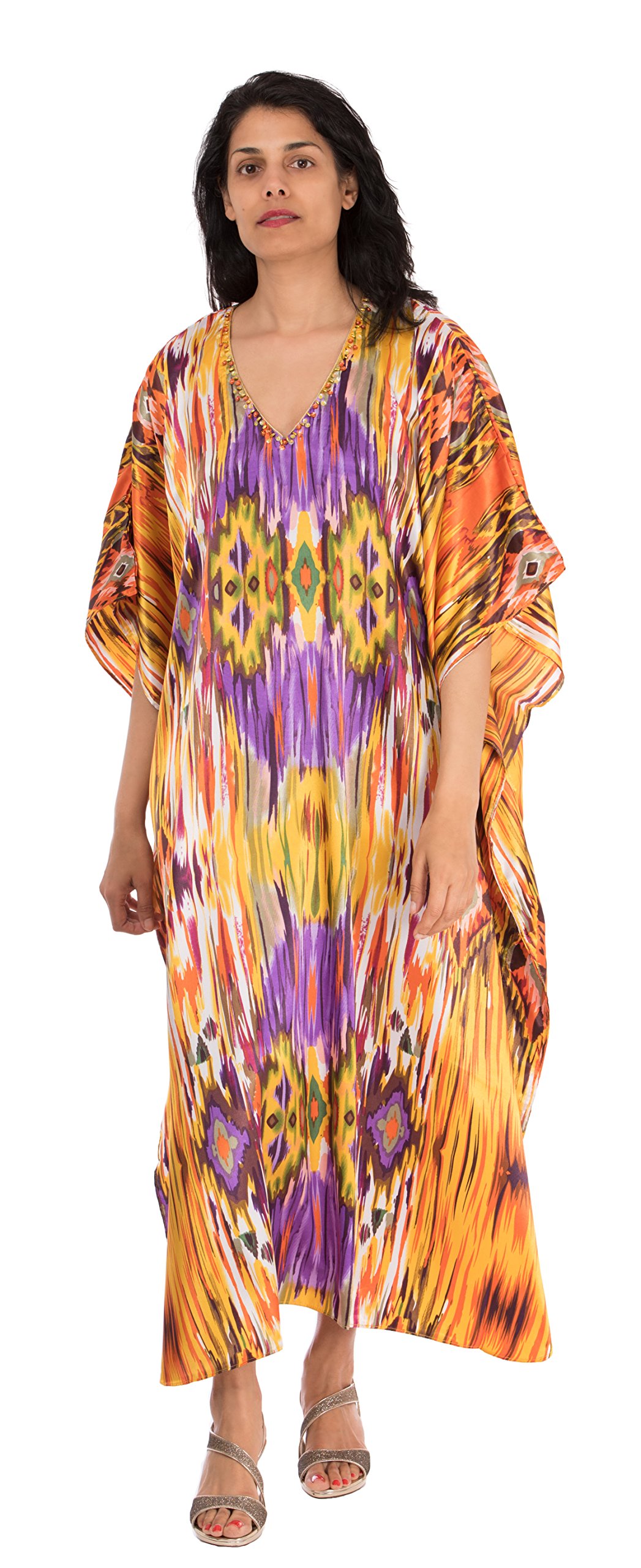 Sante Classics Womens Poly Satin Caftan Dress Basile One Size | Desertcart  Gambia