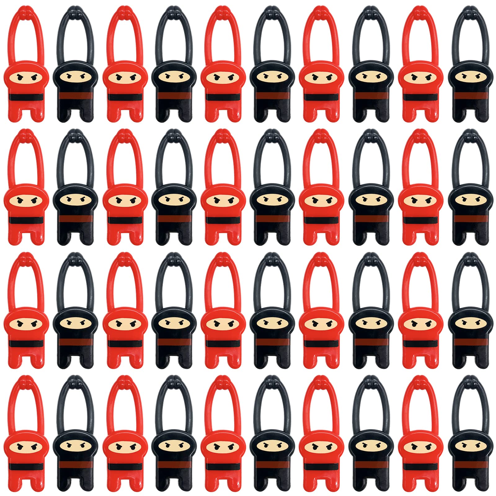 40 Pcs Stretchy Flying Ninjas,Slingshot Stretch Ninja Toys for Boys & Girls,Ninja Elastic Slingshot in Red&Black,Stretchable Funny Finger Toys for Kids Birthday Party
